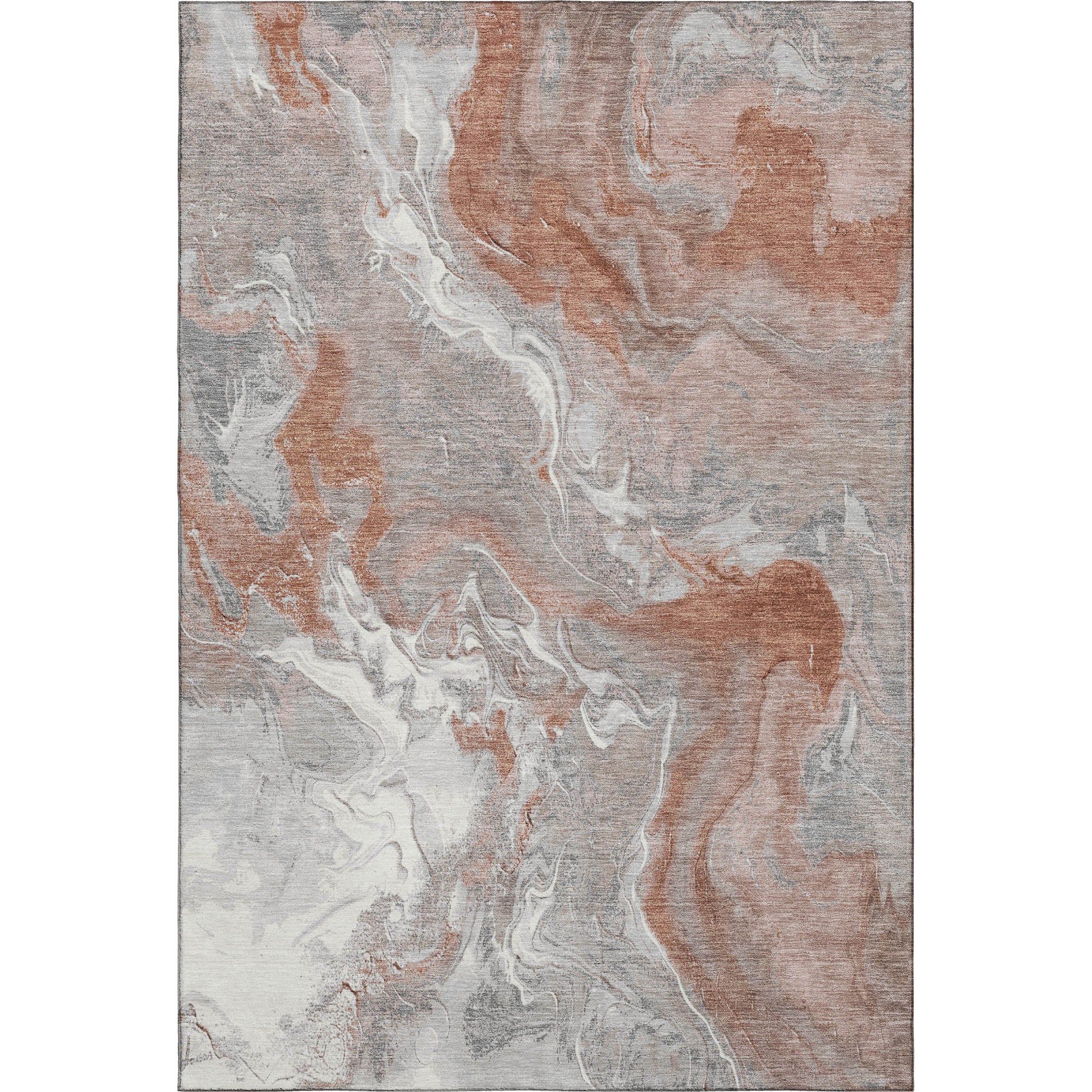 Sarajevo Machine Washable Transitional Salmon Orange Rug 2'6" x 3'10" #shape_Rectangle