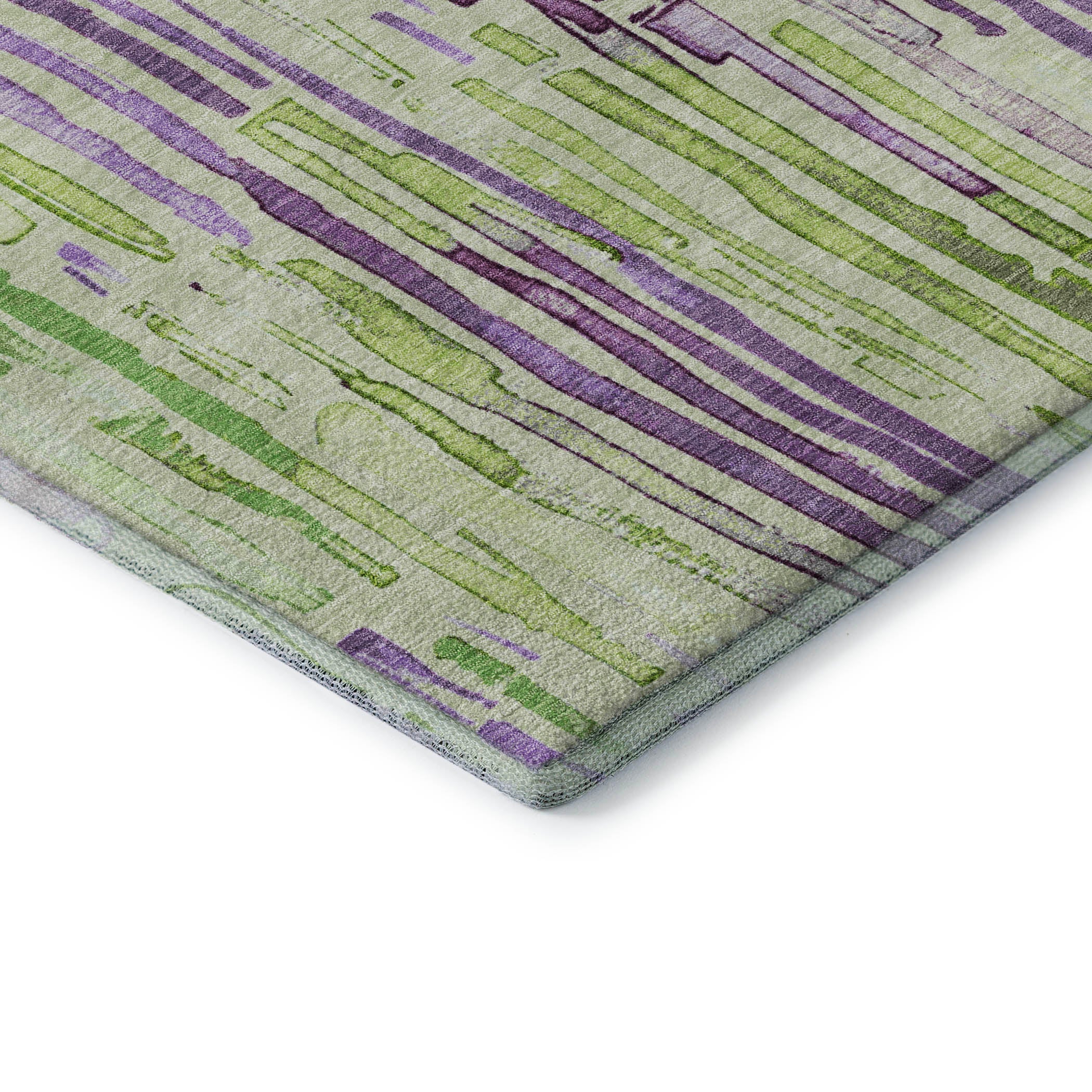 Prague Machine Washable Transitional Aloe Green Rug 1'8" x 2'6" #shape_Rectangle