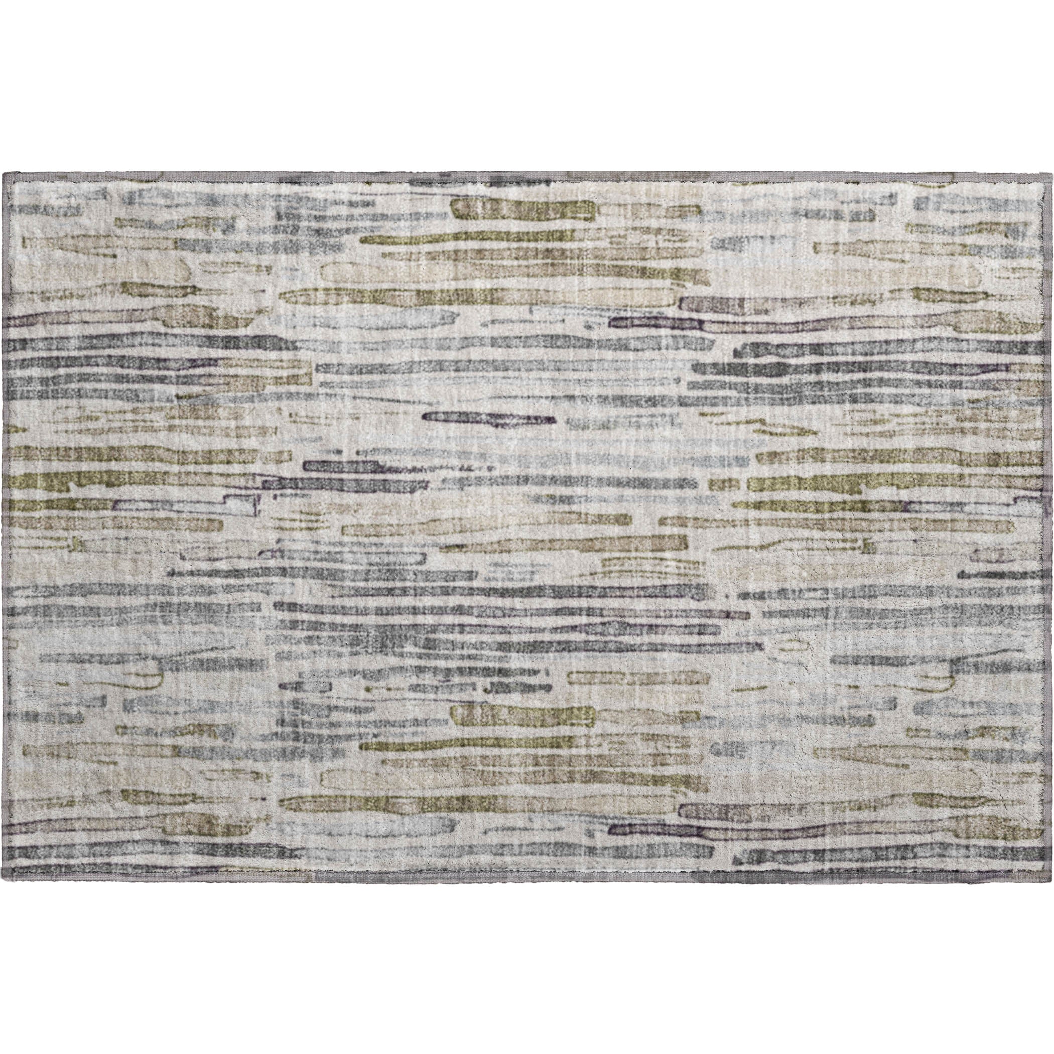 Prague Machine Washable Transitional Beige Brown Rug 1'8" x 2'6" #shape_Rectangle