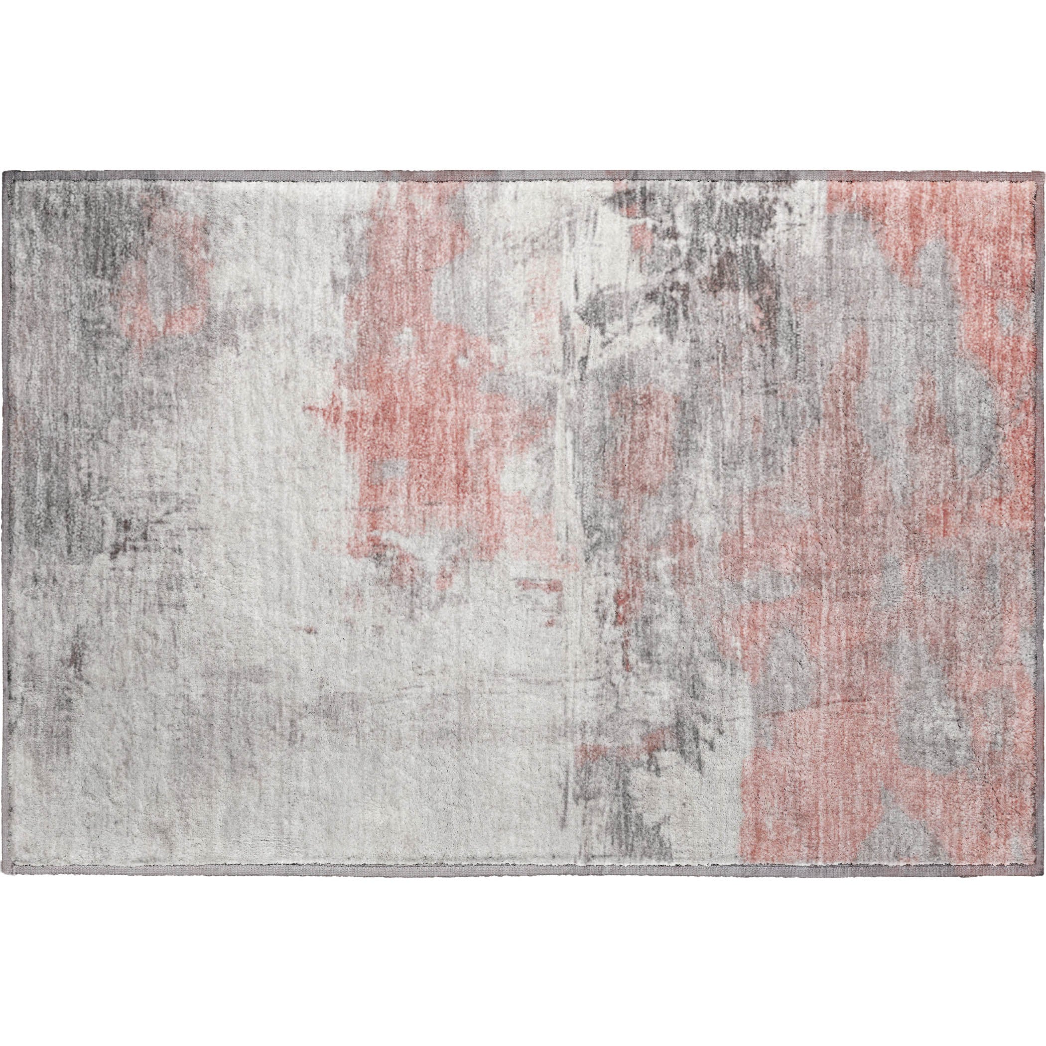 Bern Machine Washable Transitional Coral Orange Rug 1'8" x 2'6" #shape_Rectangle