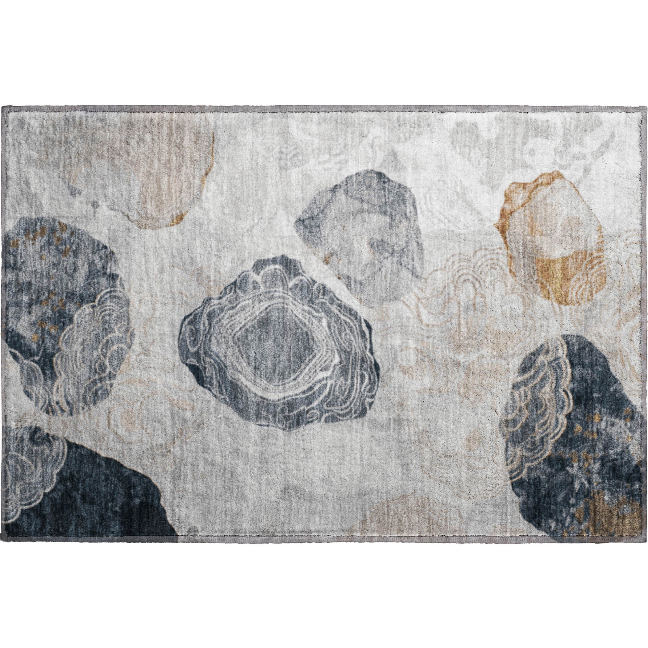 Baku Machine Washable Transitional Gray Rug 1'8" x 2'6" #shape_Rectangle