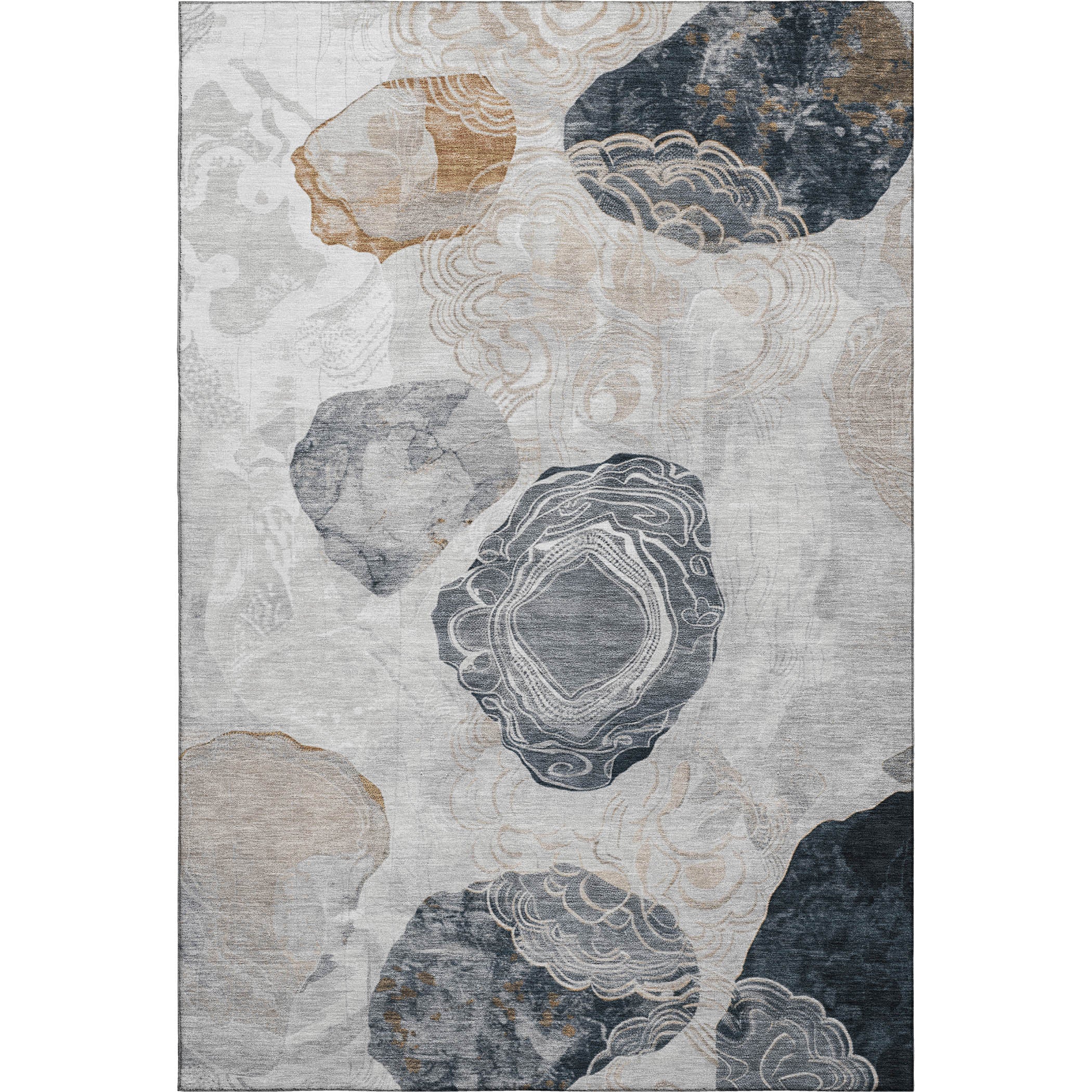Baku Machine Washable Transitional Gray Rug 2'6" x 3'10" #shape_Rectangle