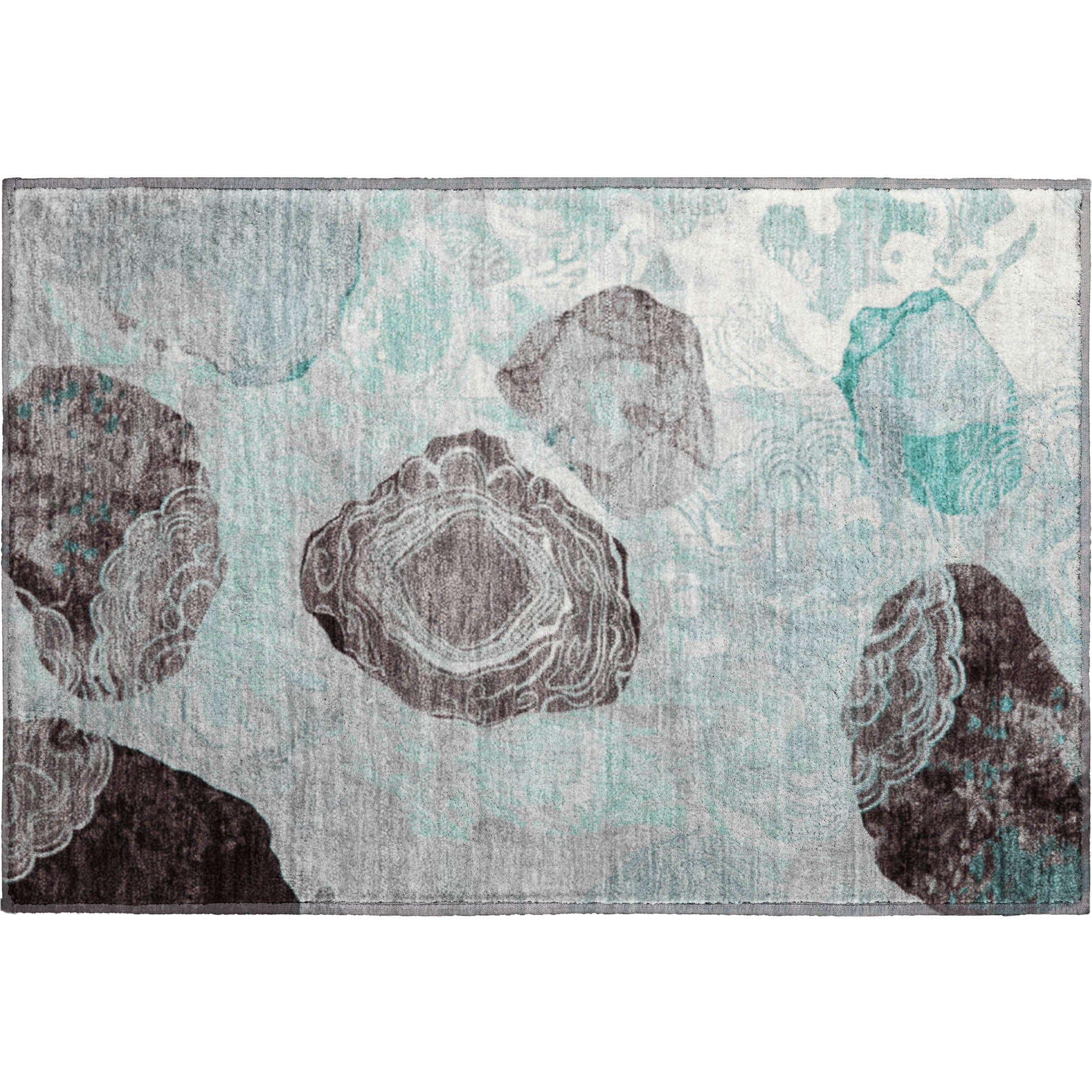 Baku Machine Washable Transitional Teal Rug 1'8" x 2'6" #shape_Rectangle