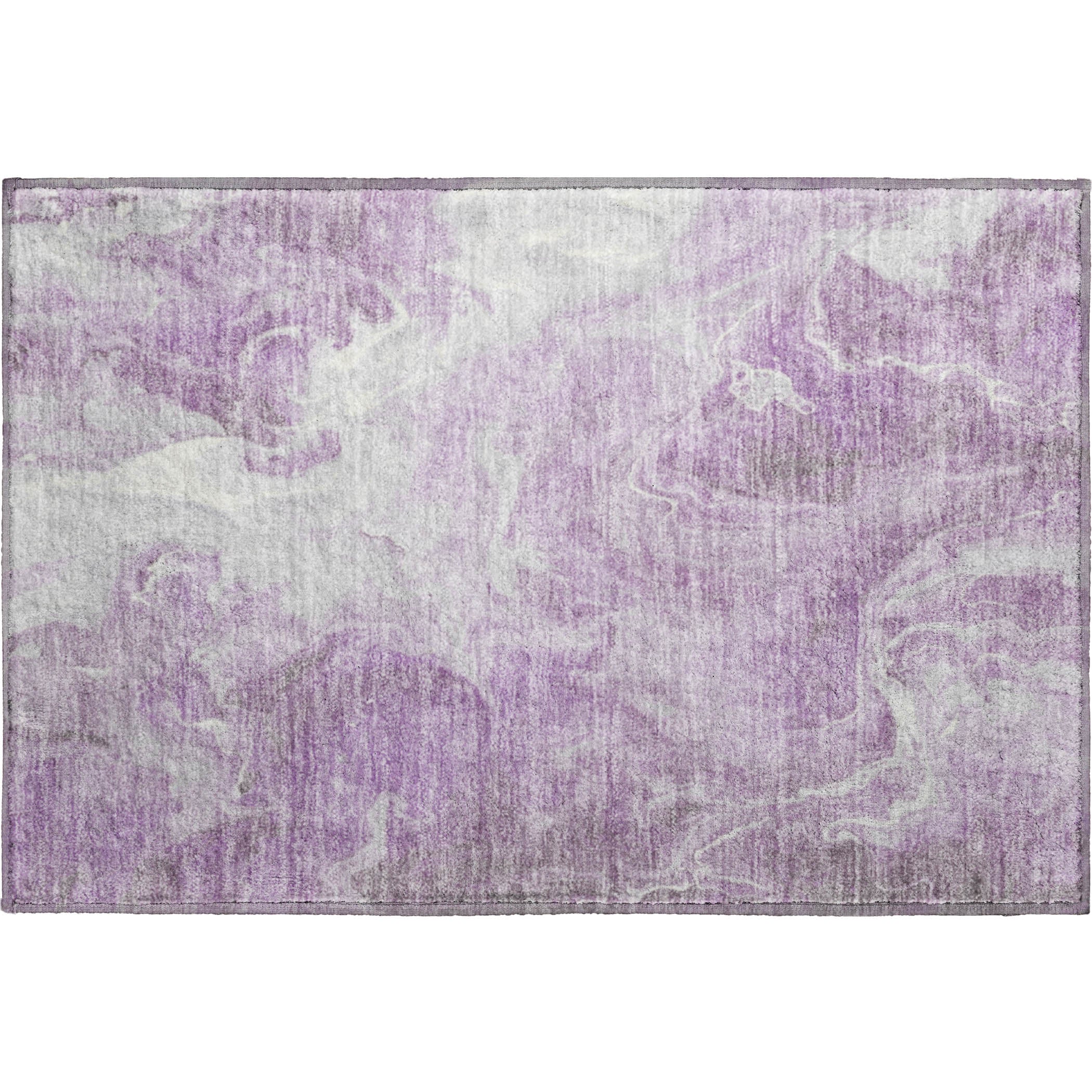 Chiang Mai Machine Washable Transitional Lavender Purple Rug 1'8" x 2'6" #shape_Rectangle