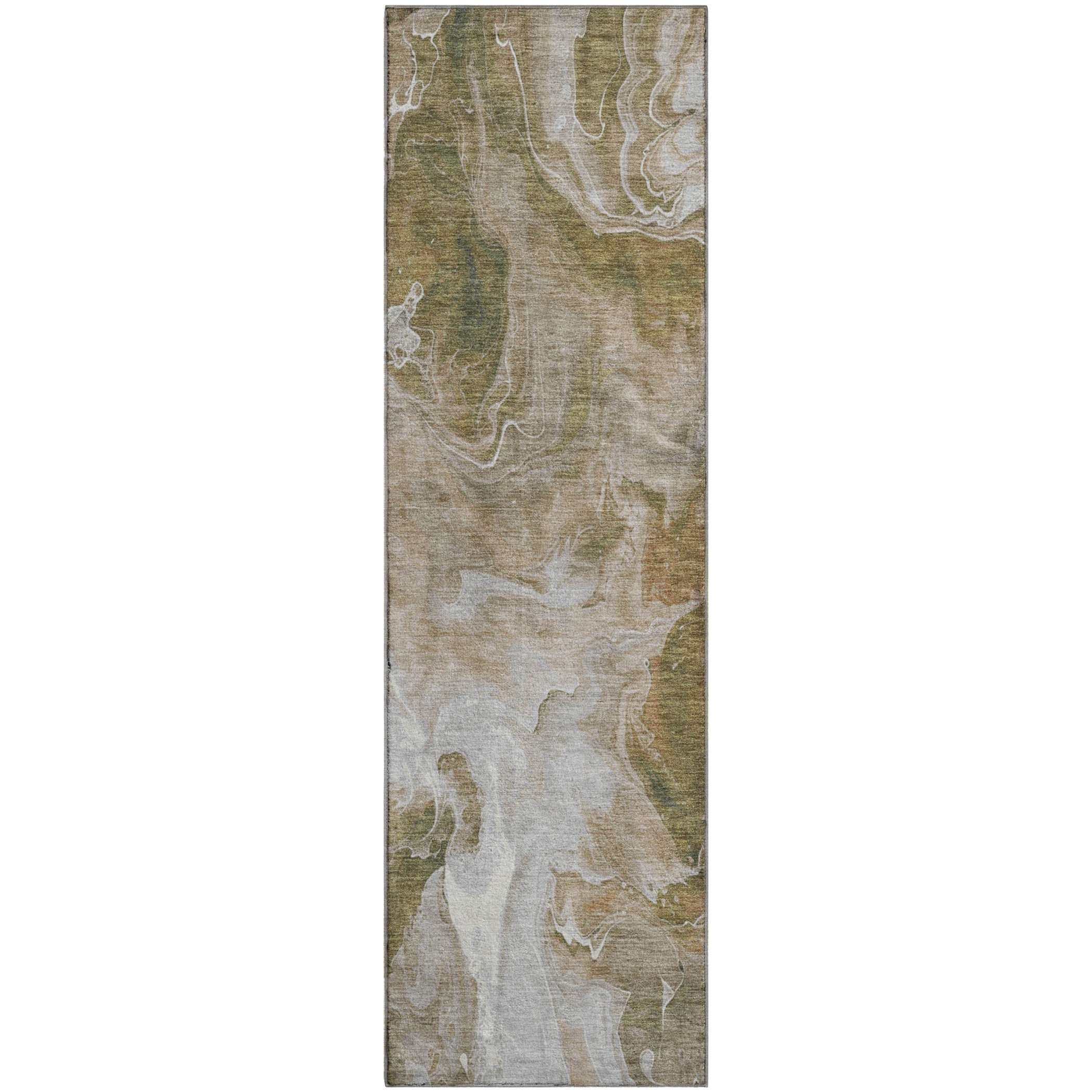 Chiang Mai Machine Washable Transitional Mocha Brown Rug 2'3" x 7'6" #shape_Runner