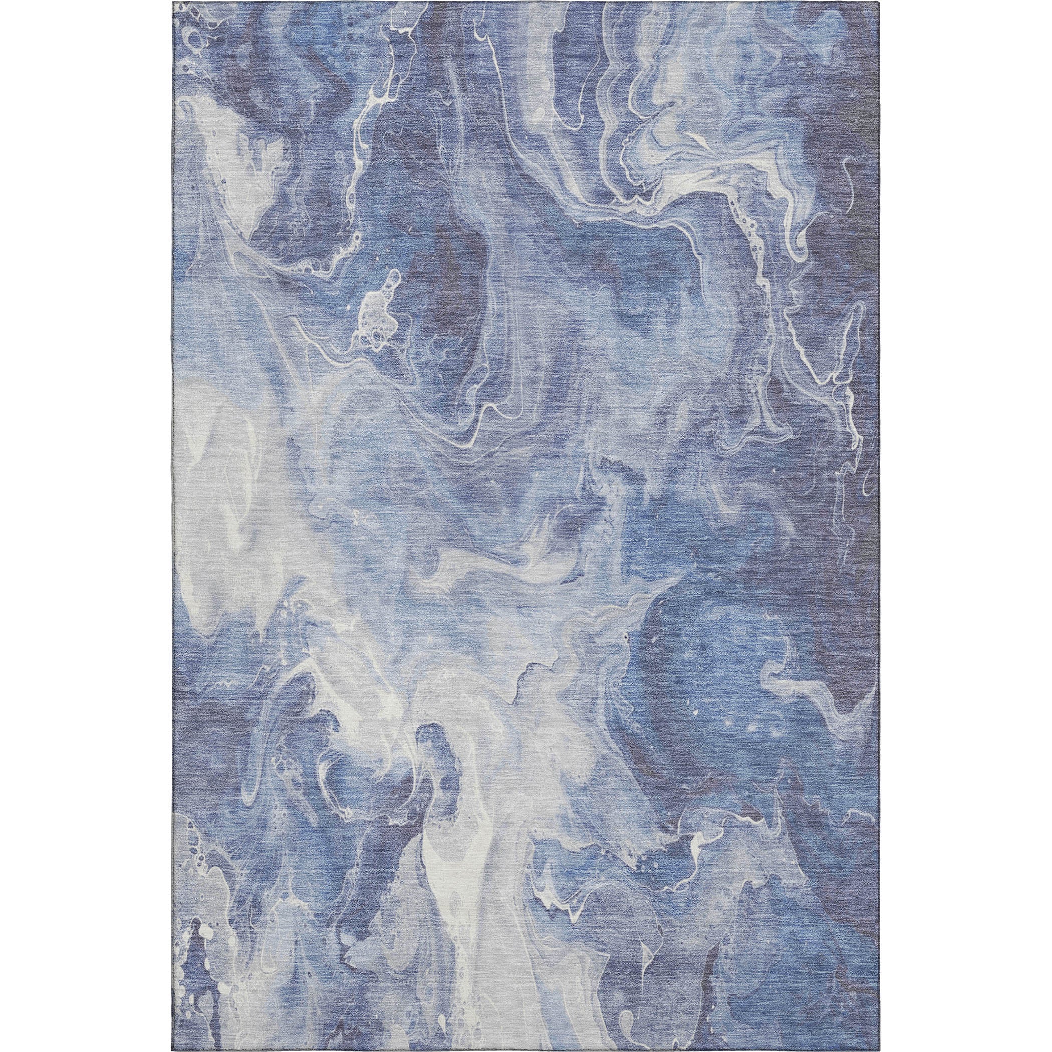 Chiang Mai Machine Washable Transitional Navy Blue Rug 2'6" x 3'10" #shape_Rectangle