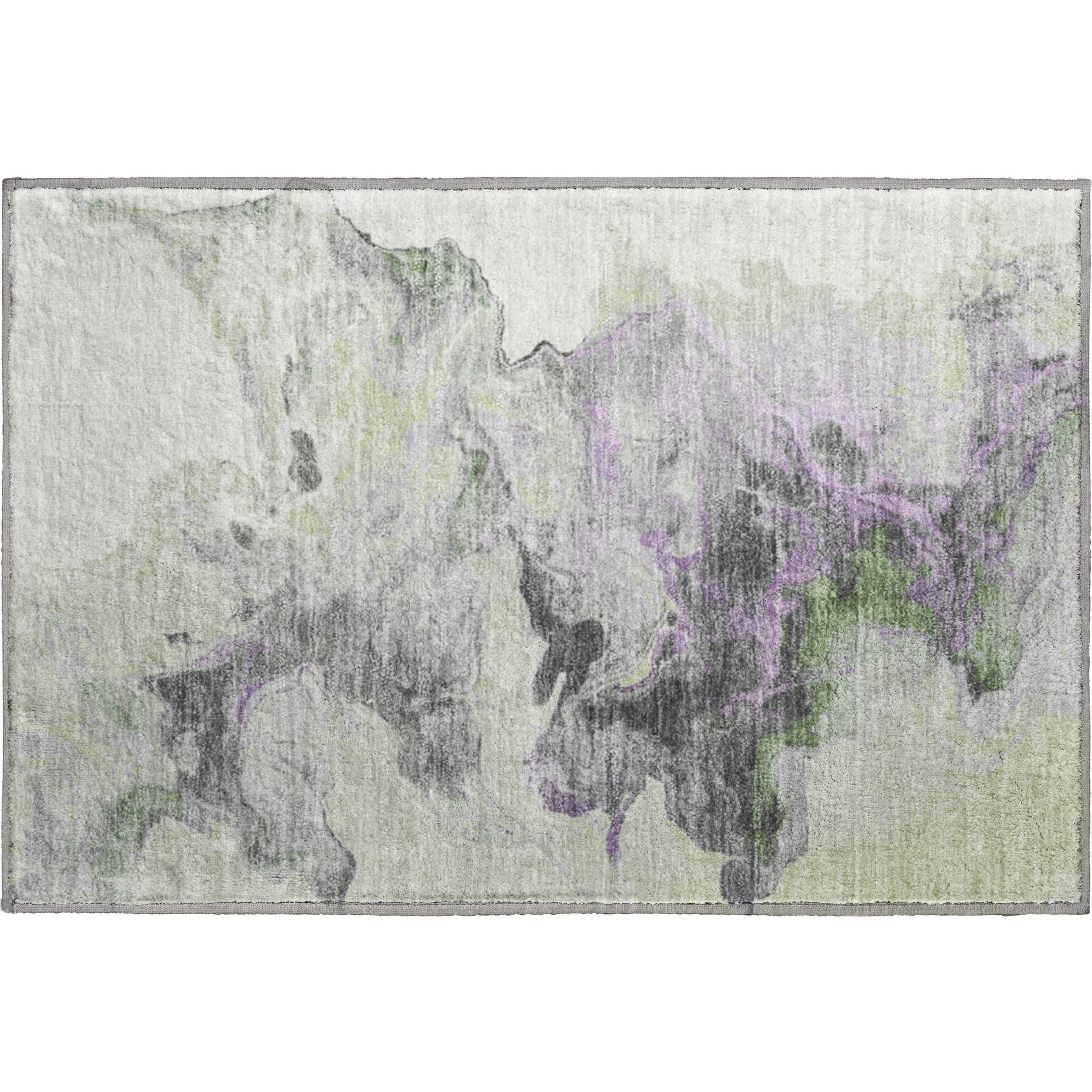 Split Machine Washable Transitional Aloe Green Rug 1'8" x 2'6" #shape_Rectangle