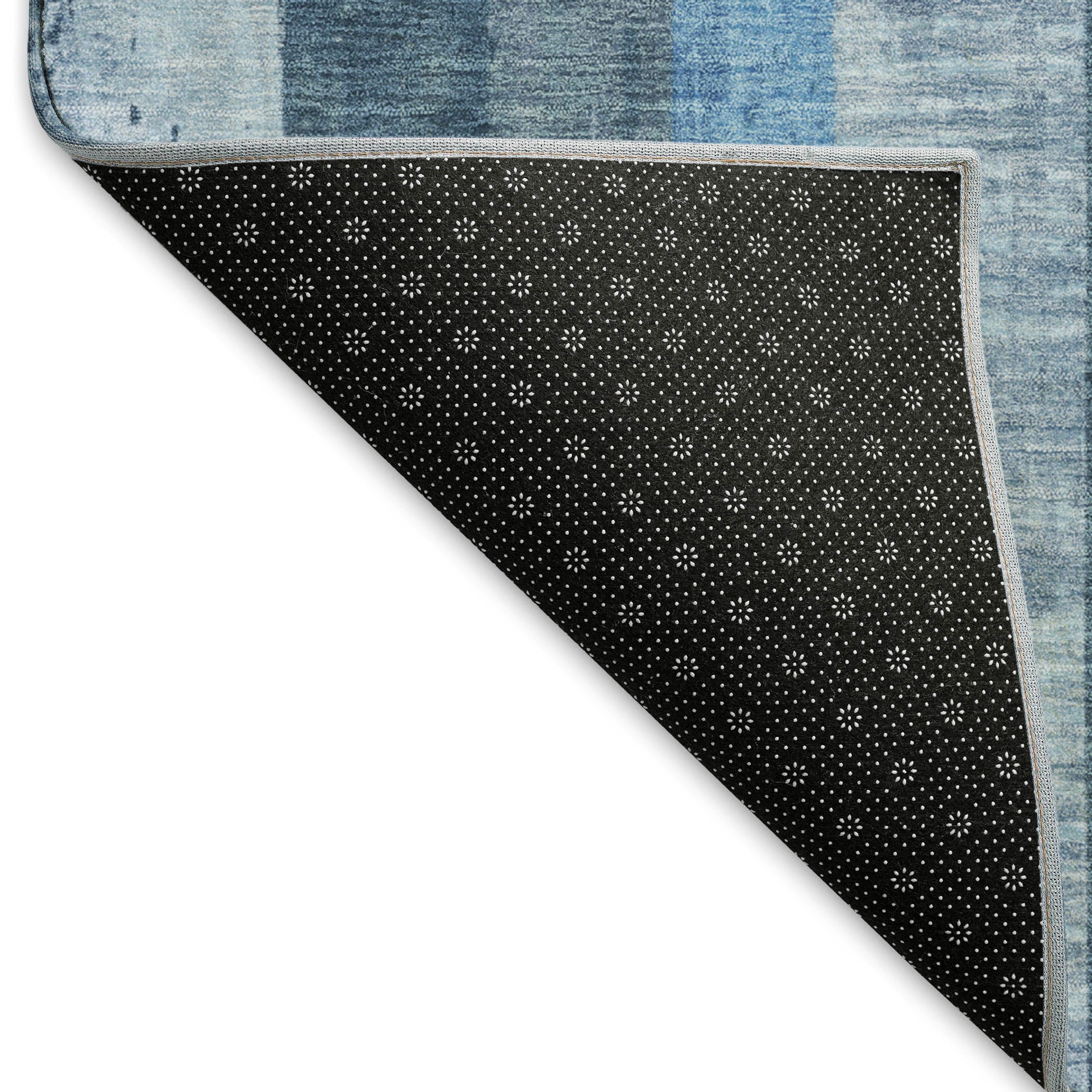 Antigua Machine Washable Transitional Blue Rug 1'8" x 2'6" #shape_Rectangle