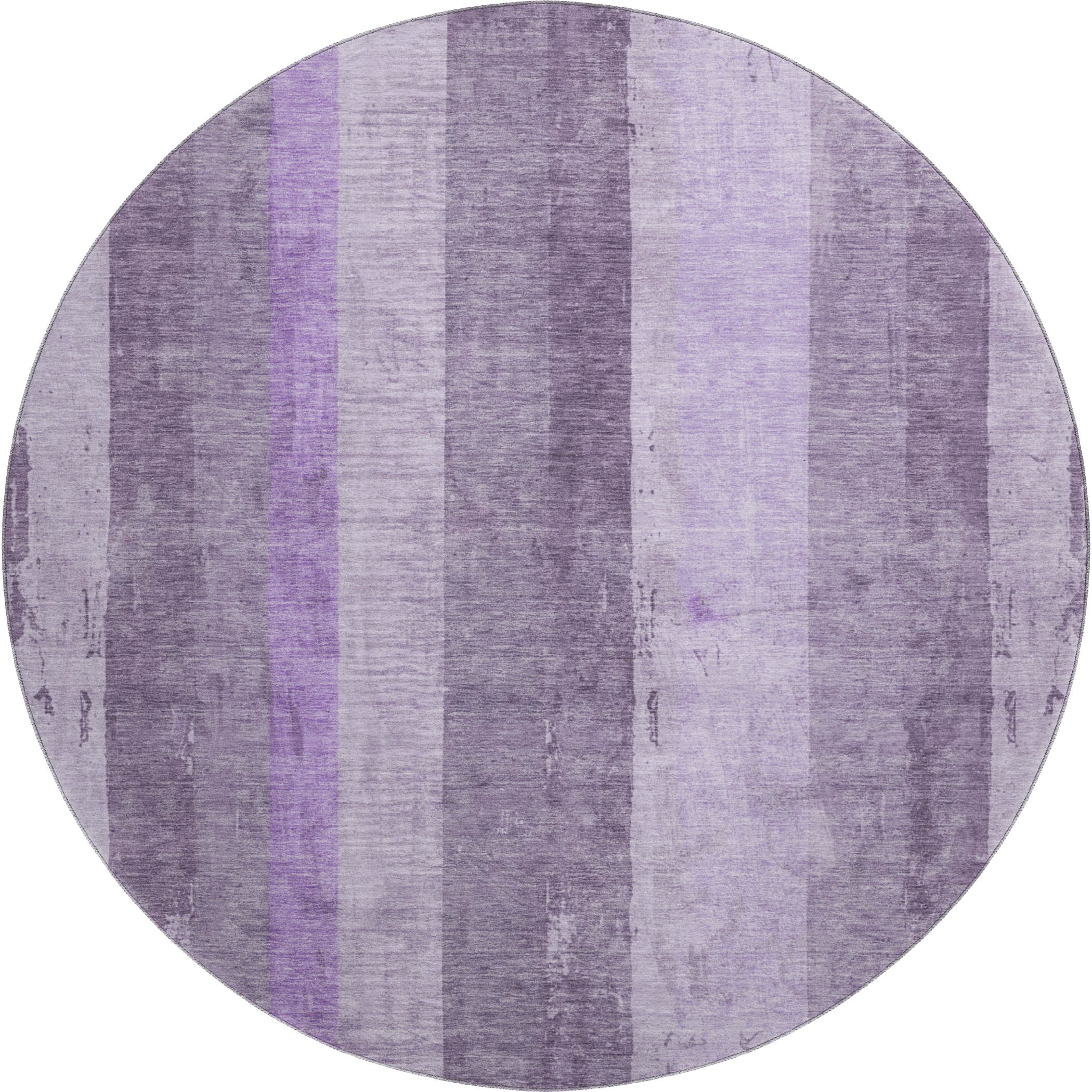 Antigua Machine Washable Transitional Purple Rug 8' x 8' #shape_Round