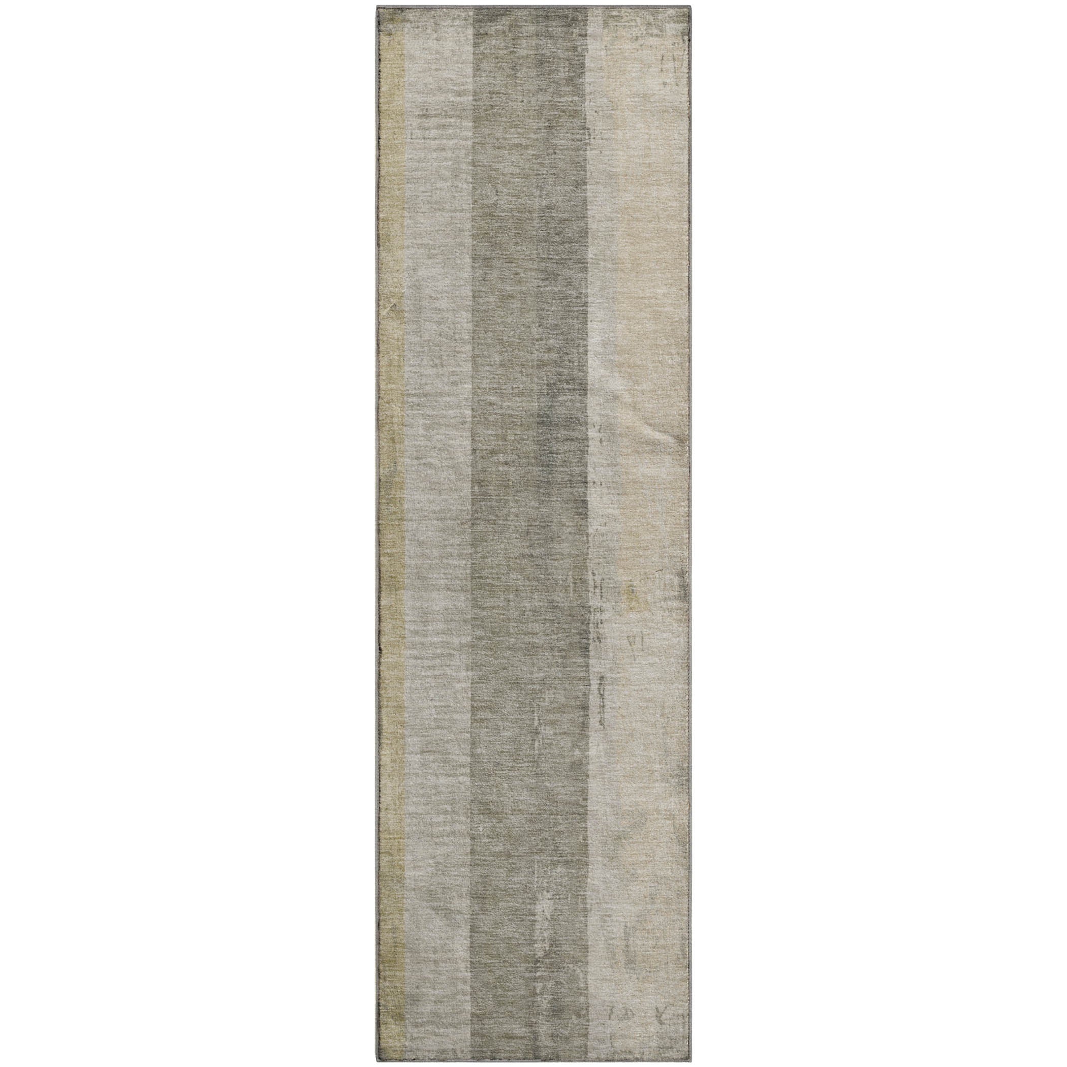 Antigua Machine Washable Transitional Taupe Brown Rug 2'3" x 7'6" #shape_Runner