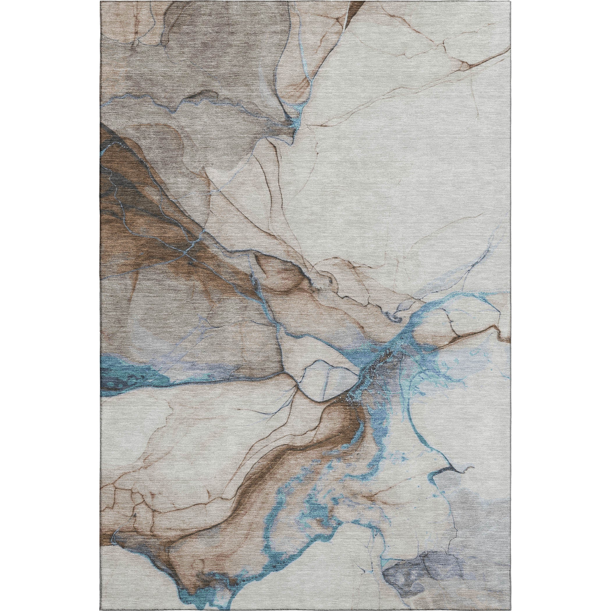 Bruges Machine Washable Transitional Beige Brown Rug 2'6" x 3'10" #shape_Rectangle