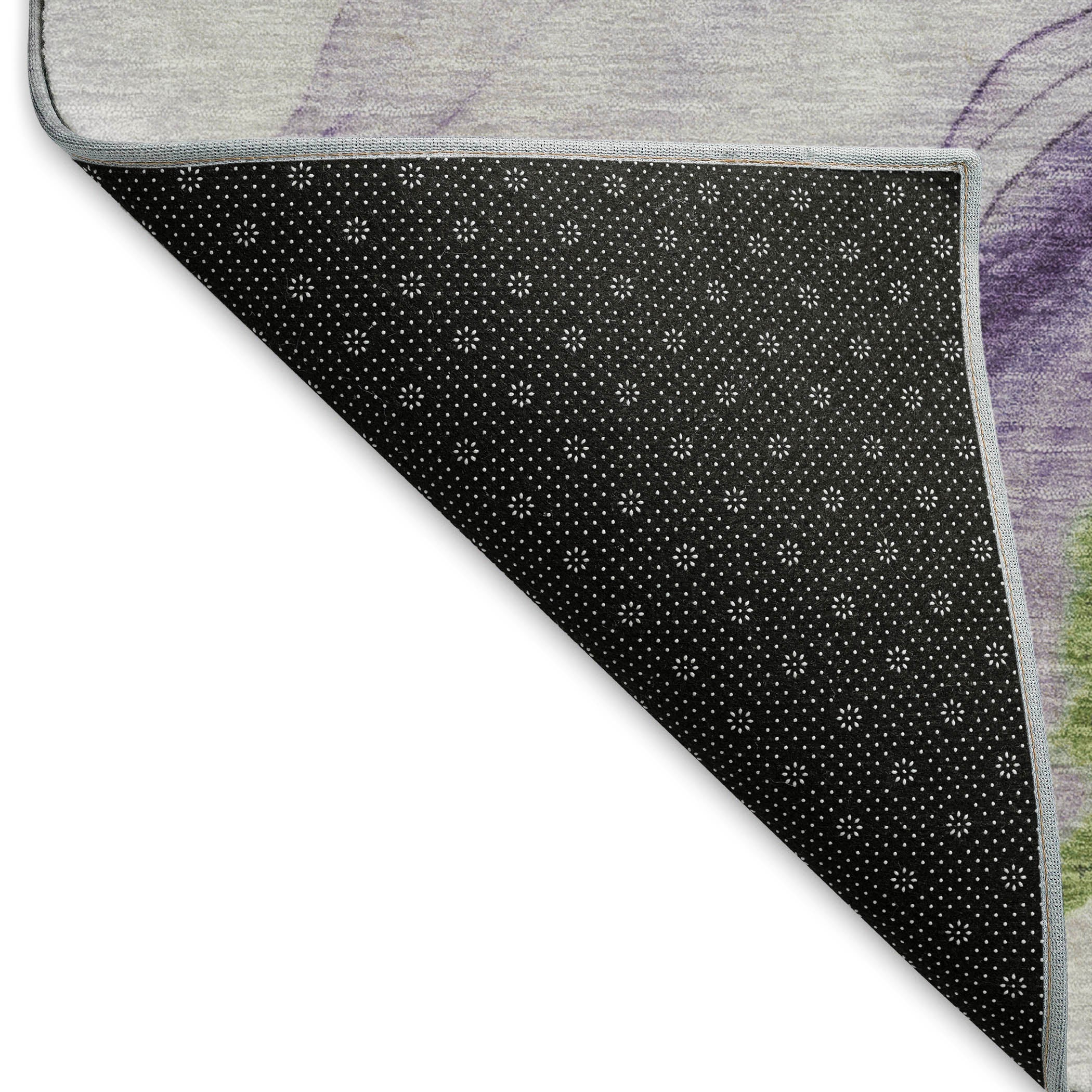 Bruges Machine Washable Transitional Purple Rug 1'8" x 2'6" #shape_Rectangle
