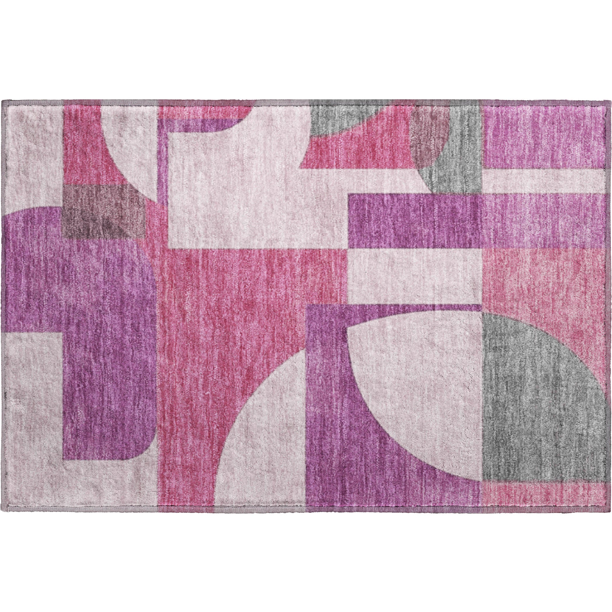 Queenstown Machine Washable Transitional Blush Pink Rug 1'8" x 2'6" #shape_Rectangle