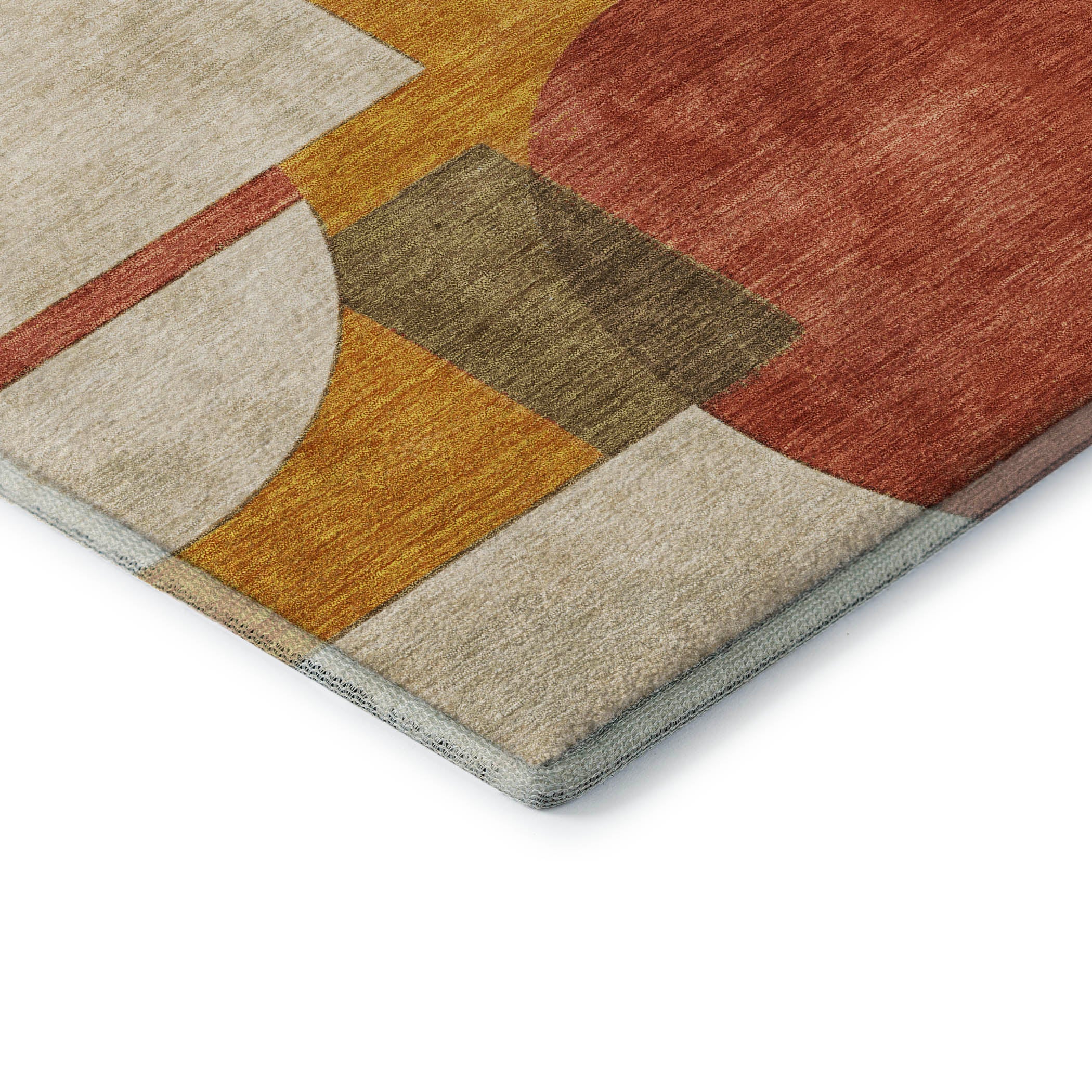 Queenstown Machine Washable Transitional Coral Orange Rug 1'8" x 2'6" #shape_Rectangle