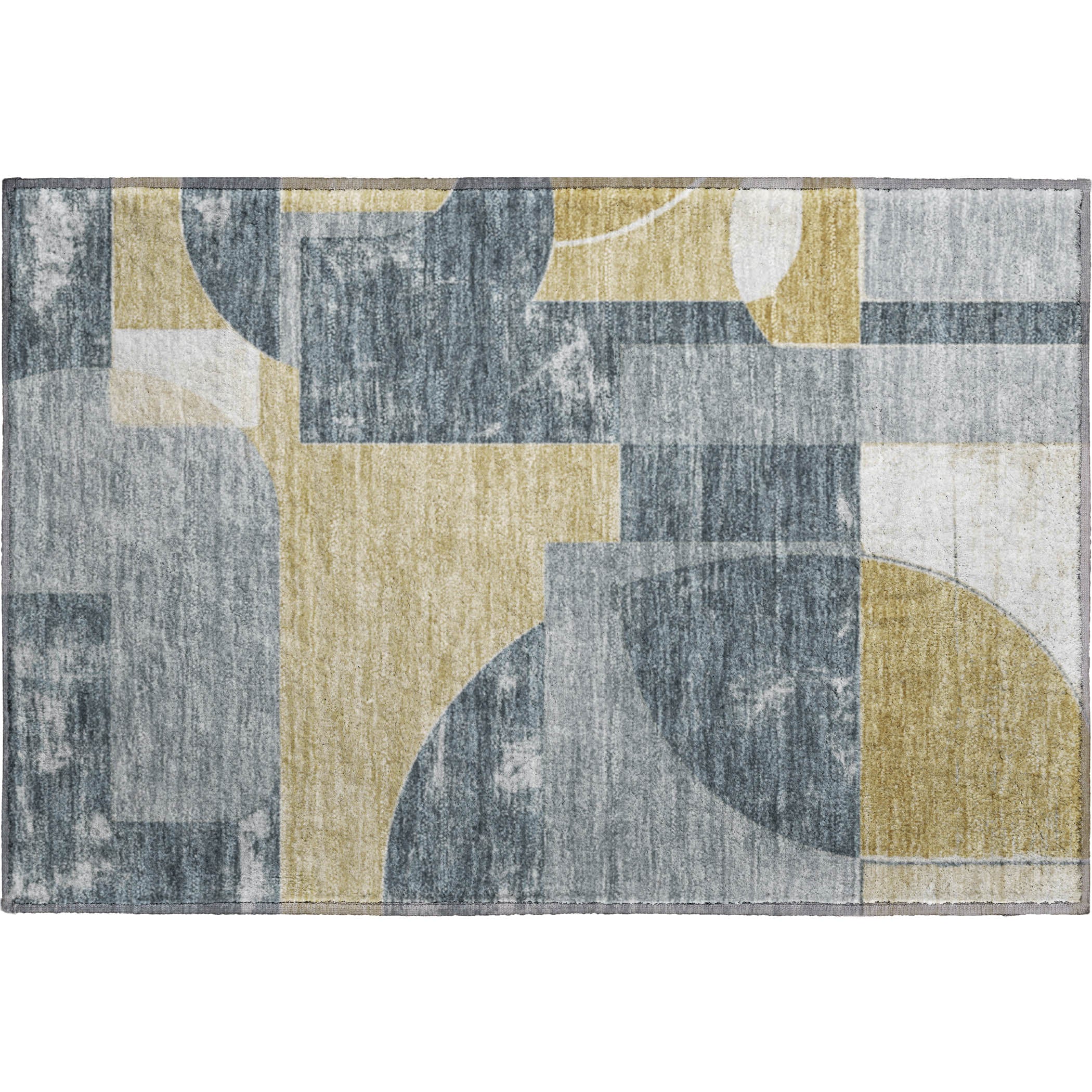 Queenstown Machine Washable Transitional Gray Rug 1'8" x 2'6" #shape_Rectangle
