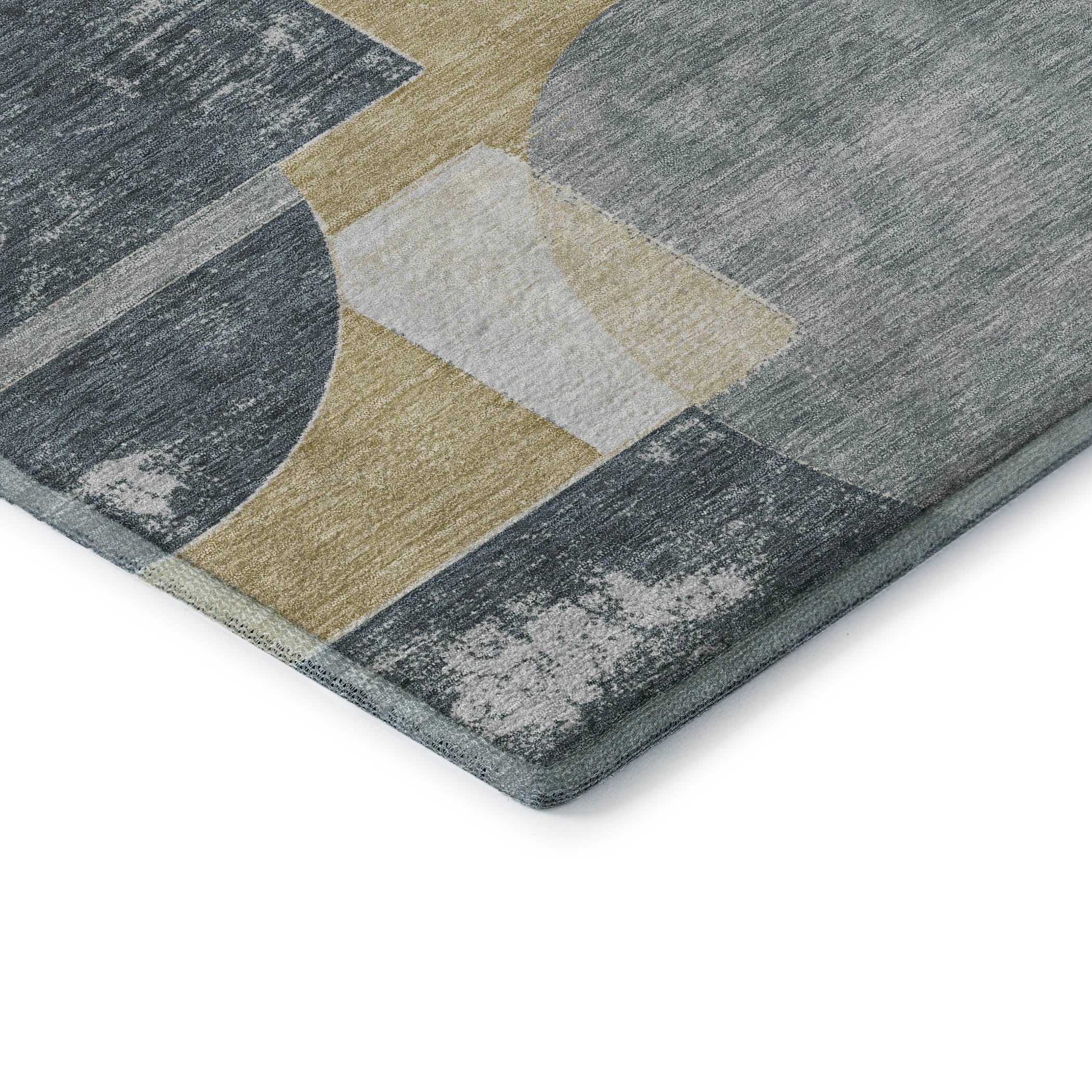 Queenstown Machine Washable Transitional Gray Rug 1'8" x 2'6" #shape_Rectangle