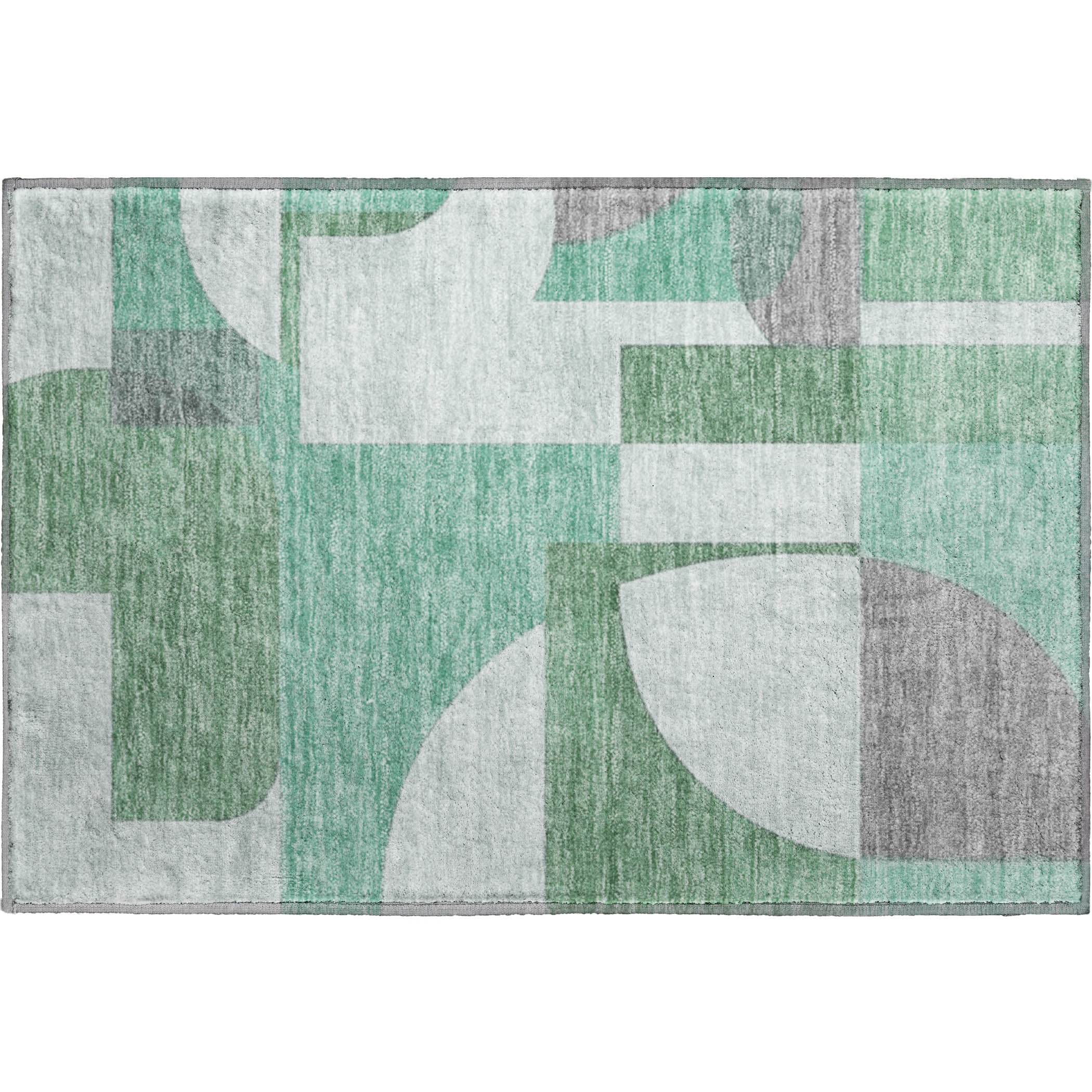 Queenstown Machine Washable Transitional Green Rug 1'8" x 2'6" #shape_Rectangle