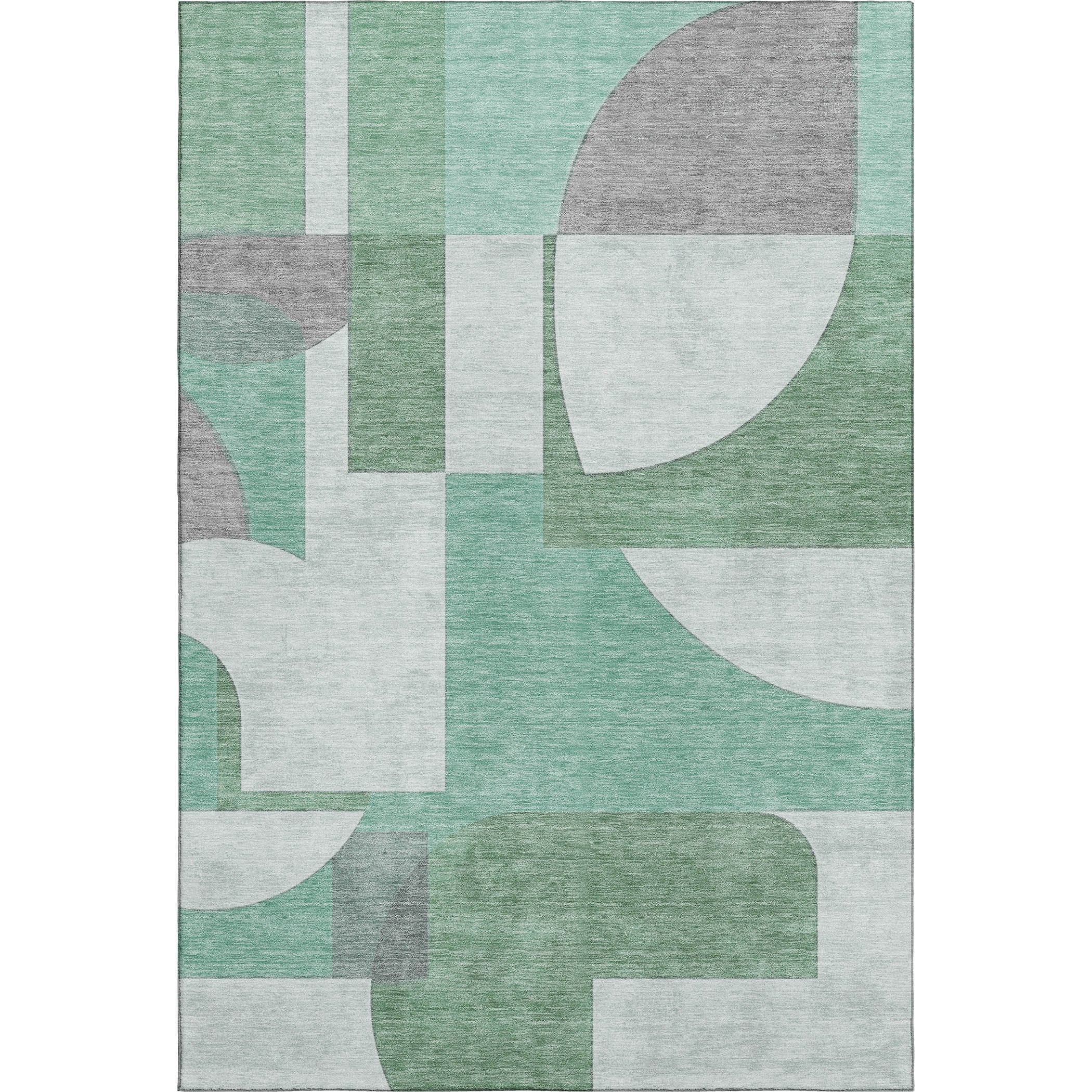 Queenstown Machine Washable Transitional Green Rug 2'6" x 3'10" #shape_Rectangle