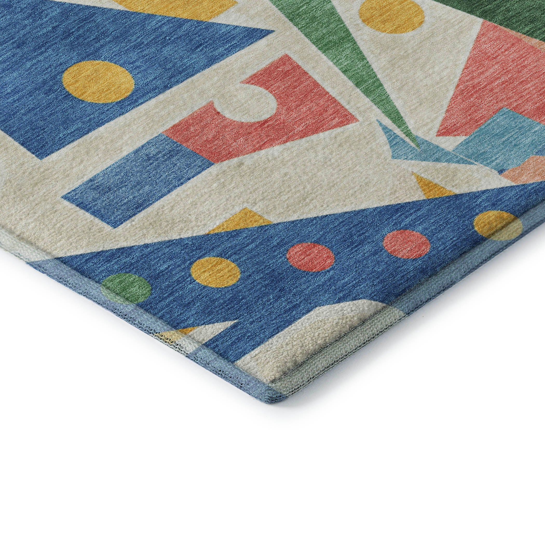 Seville Machine Washable Transitional Blue Rug 1'8" x 2'6" #shape_Rectangle