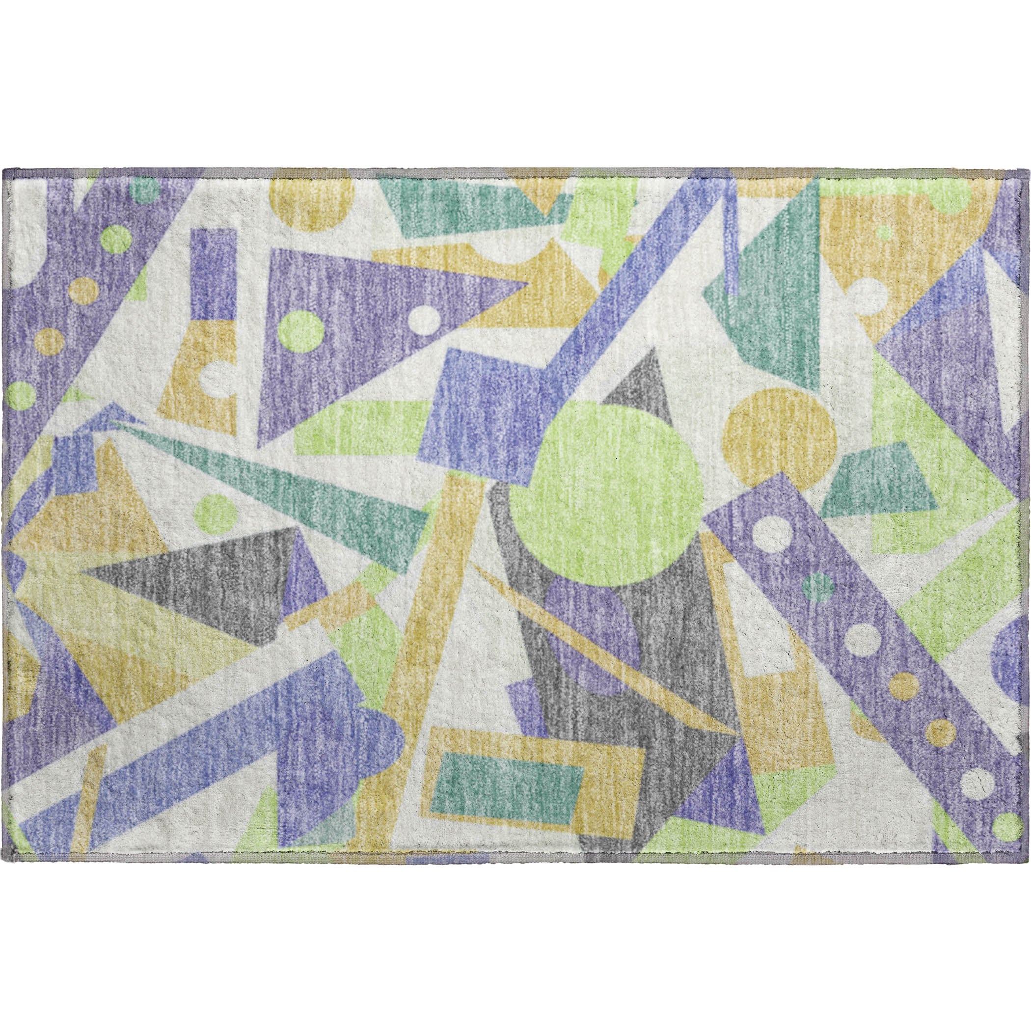Seville Machine Washable Transitional Lavender Purple Rug 1'8" x 2'6" #shape_Rectangle
