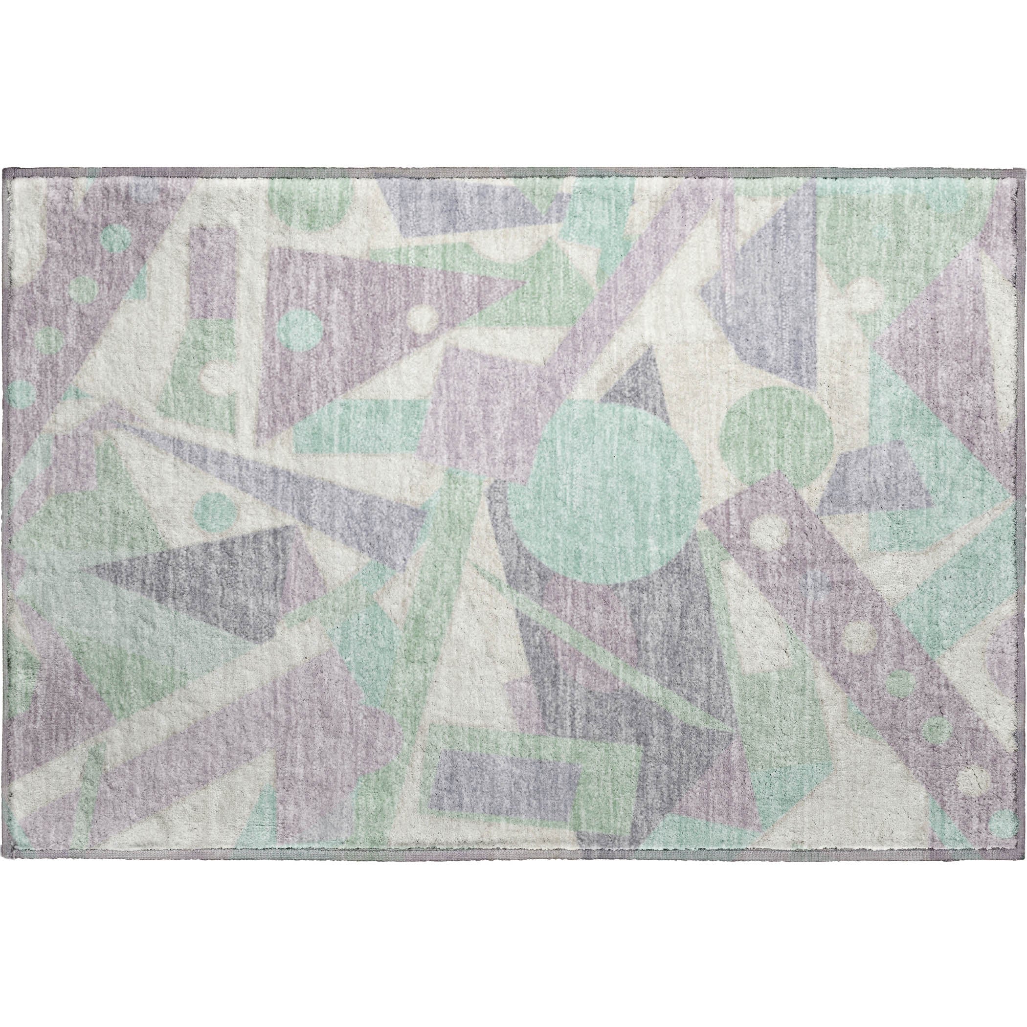 Seville Machine Washable Transitional Lilac Purple Rug 1'8" x 2'6" #shape_Rectangle