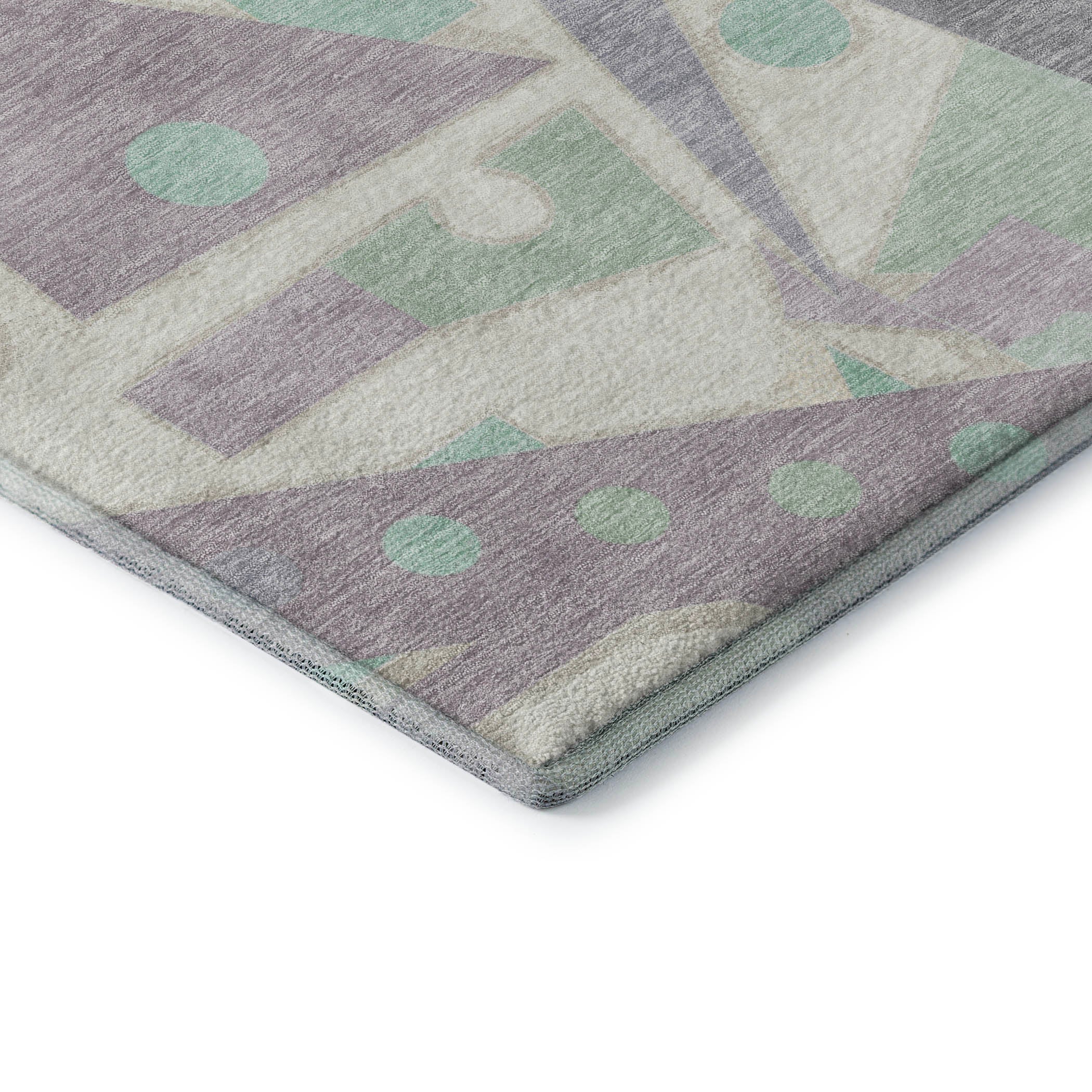 Seville Machine Washable Transitional Lilac Purple Rug 1'8" x 2'6" #shape_Rectangle