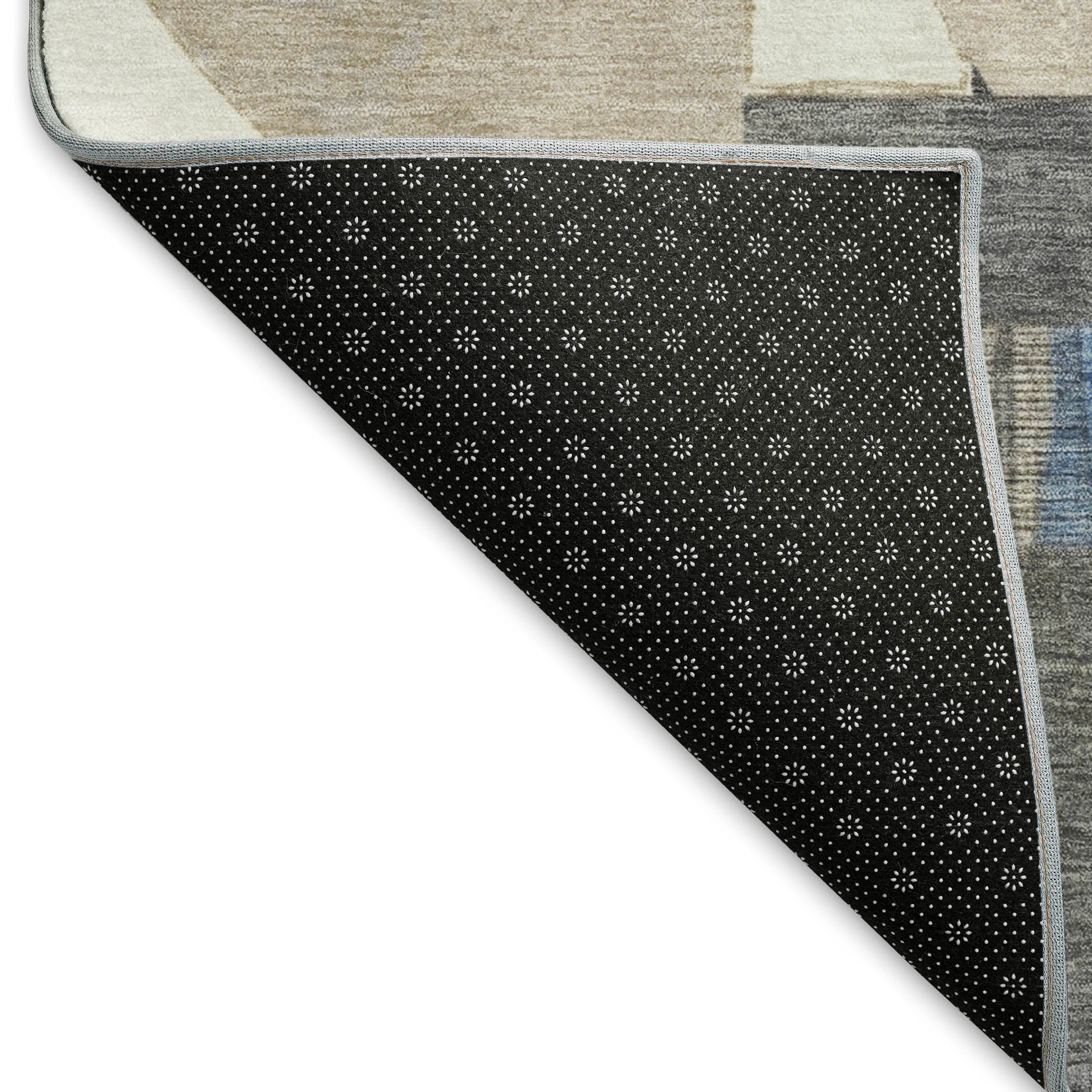 Oaxaca Machine Washable Transitional Blue Rug 1'8" x 2'6" #shape_Rectangle