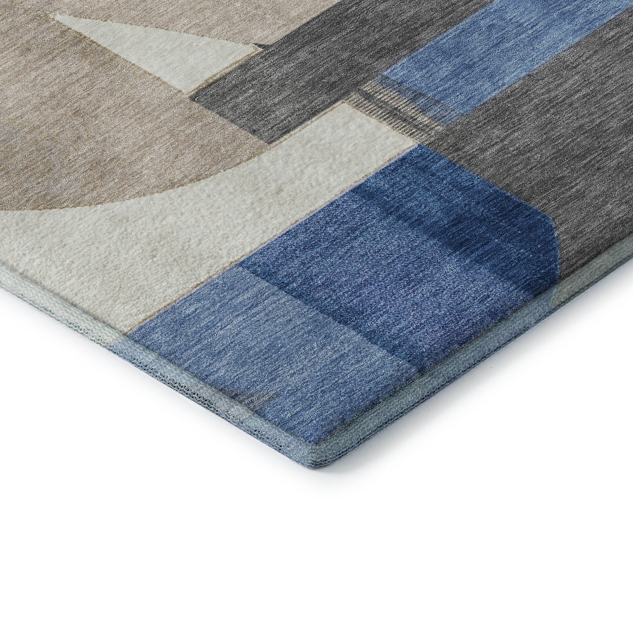 Oaxaca Machine Washable Transitional Blue Rug 1'8" x 2'6" #shape_Rectangle