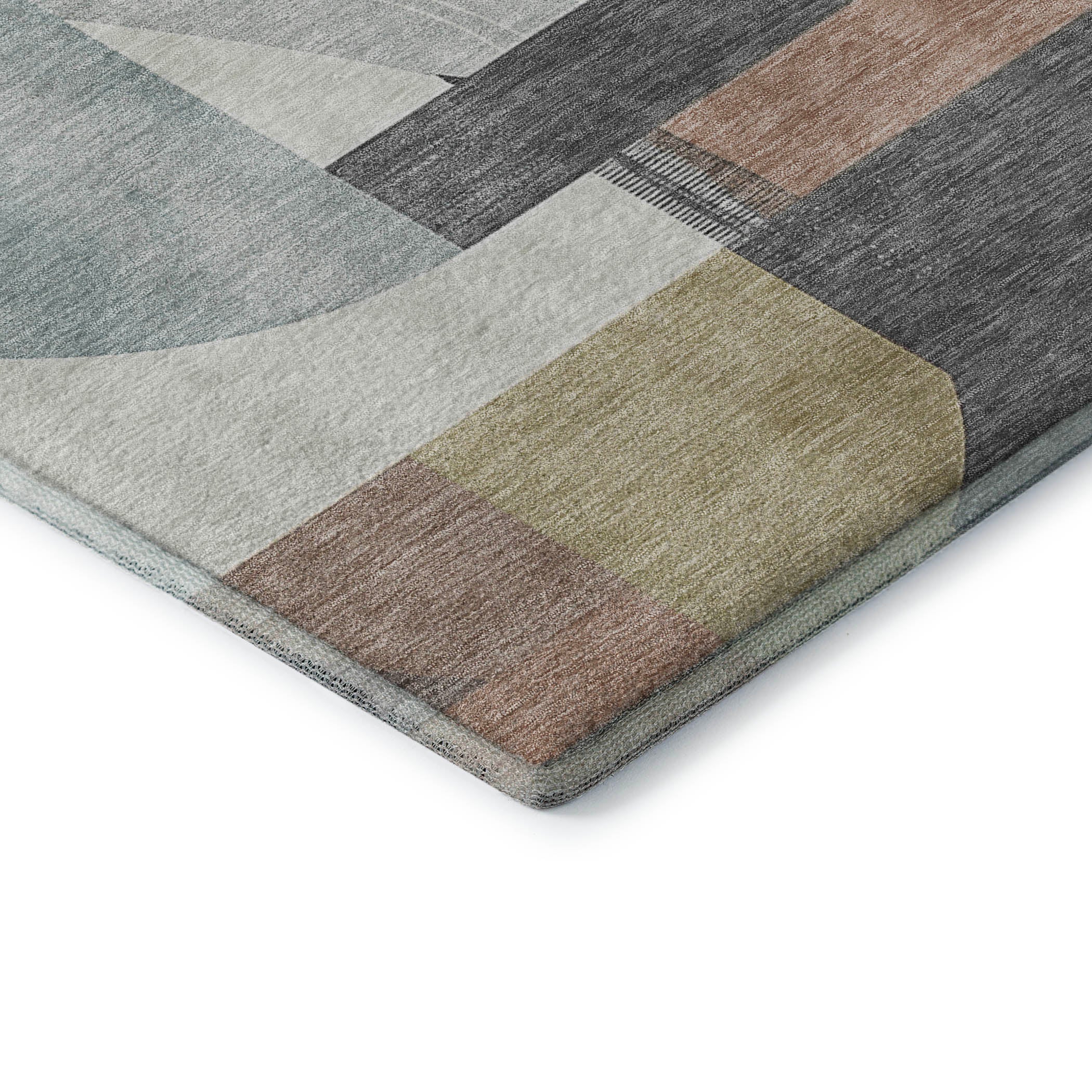 Oaxaca Machine Washable Transitional Paprika Orange Rug 1'8" x 2'6" #shape_Rectangle