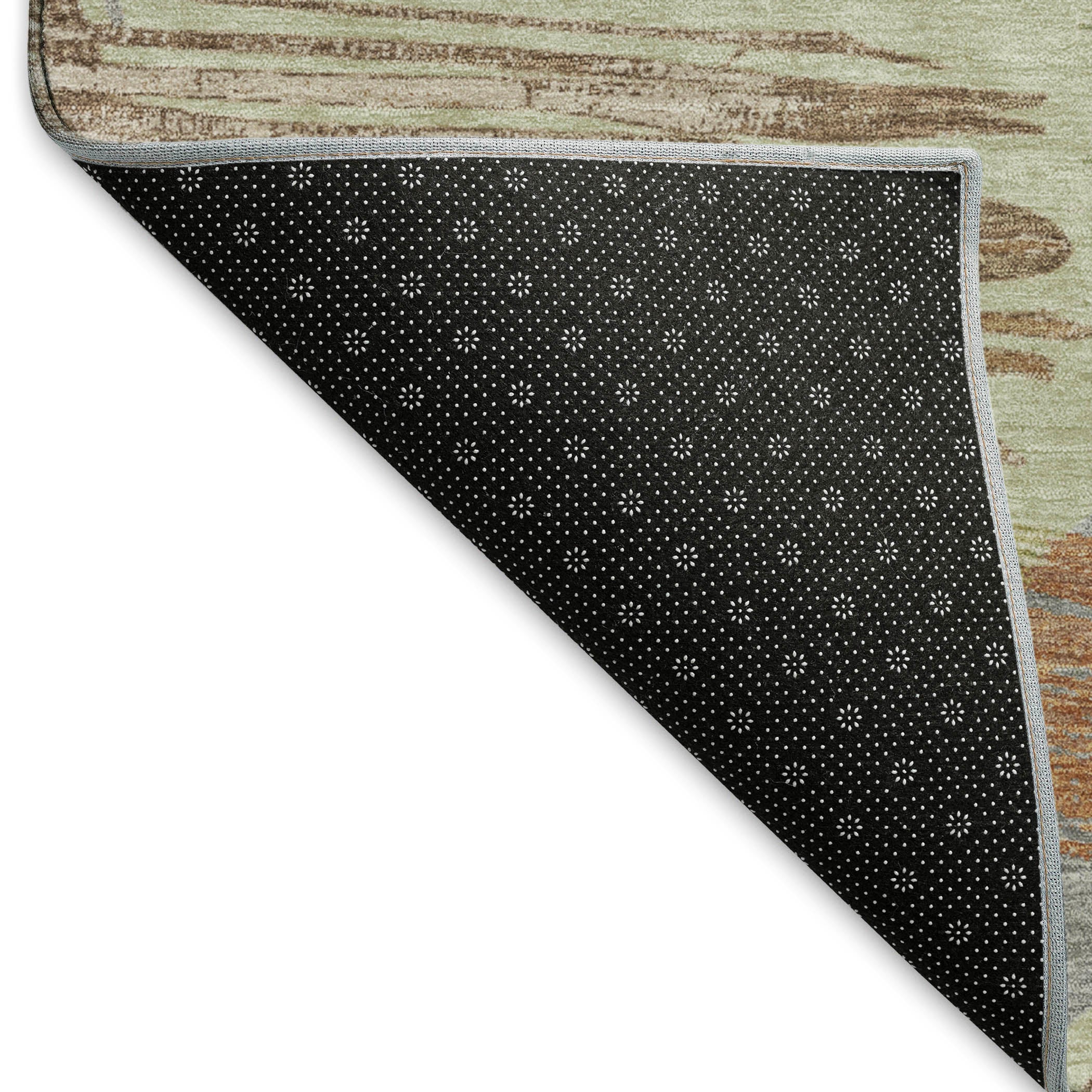 Bruges Machine Washable Transitional Aloe Green Rug 1'8" x 2'6" #shape_Rectangle