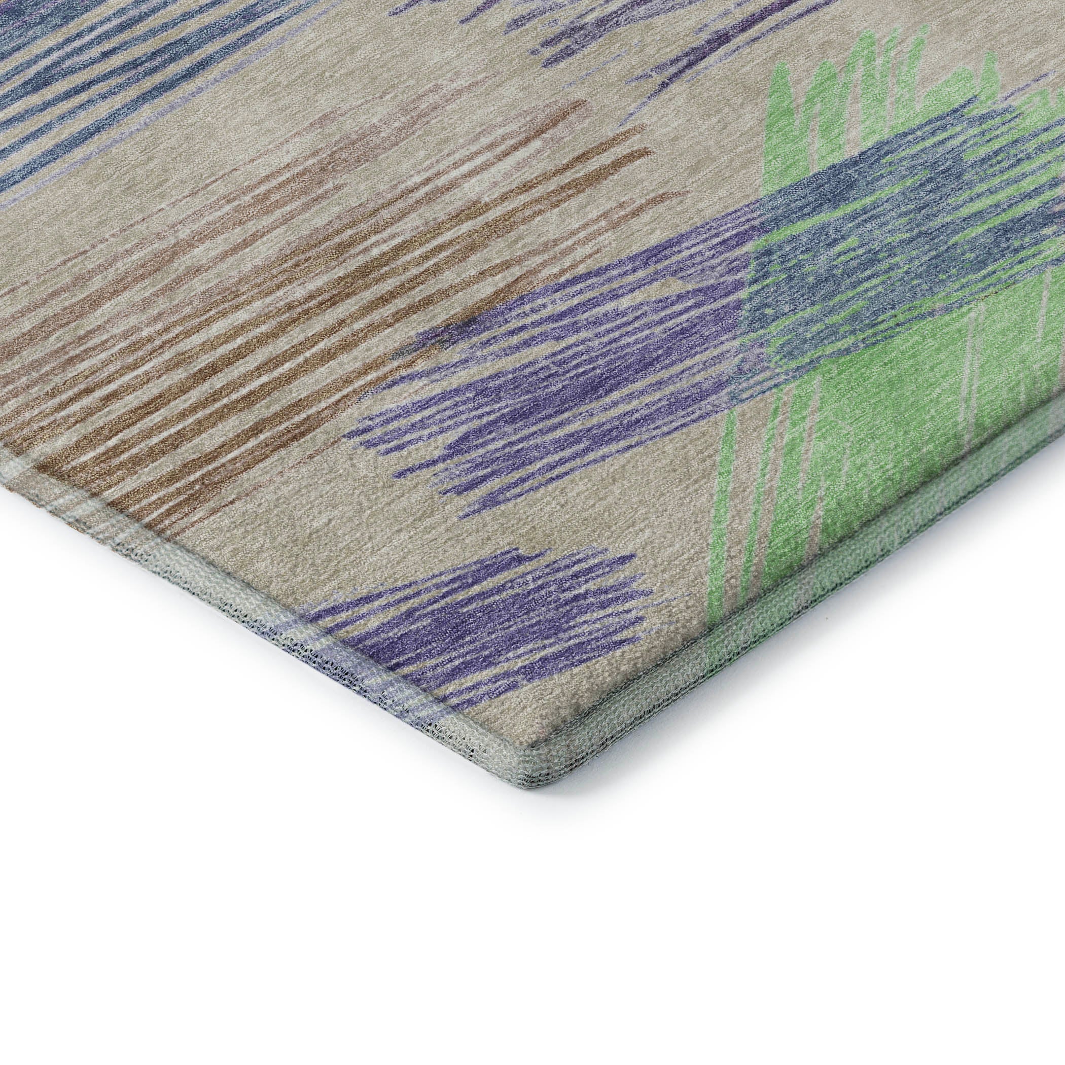 Bruges Machine Washable Transitional Beige Brown Rug 1'8" x 2'6" #shape_Rectangle