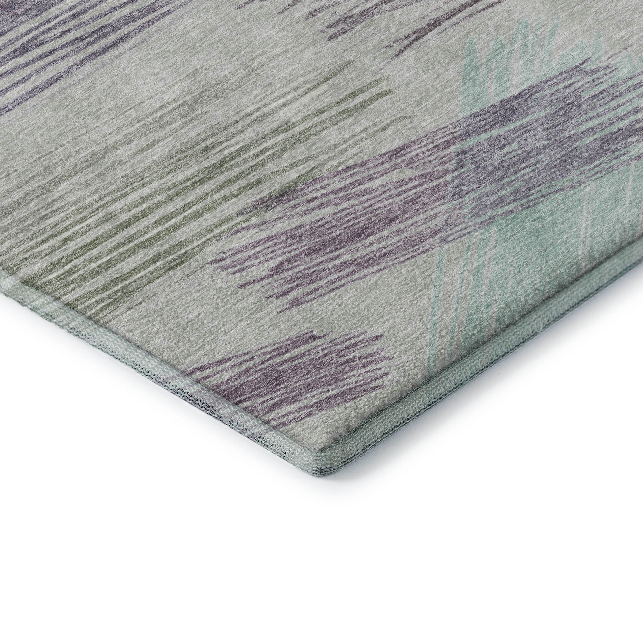 Bruges Machine Washable Transitional Sage Green Rug 1'8" x 2'6" #shape_Rectangle