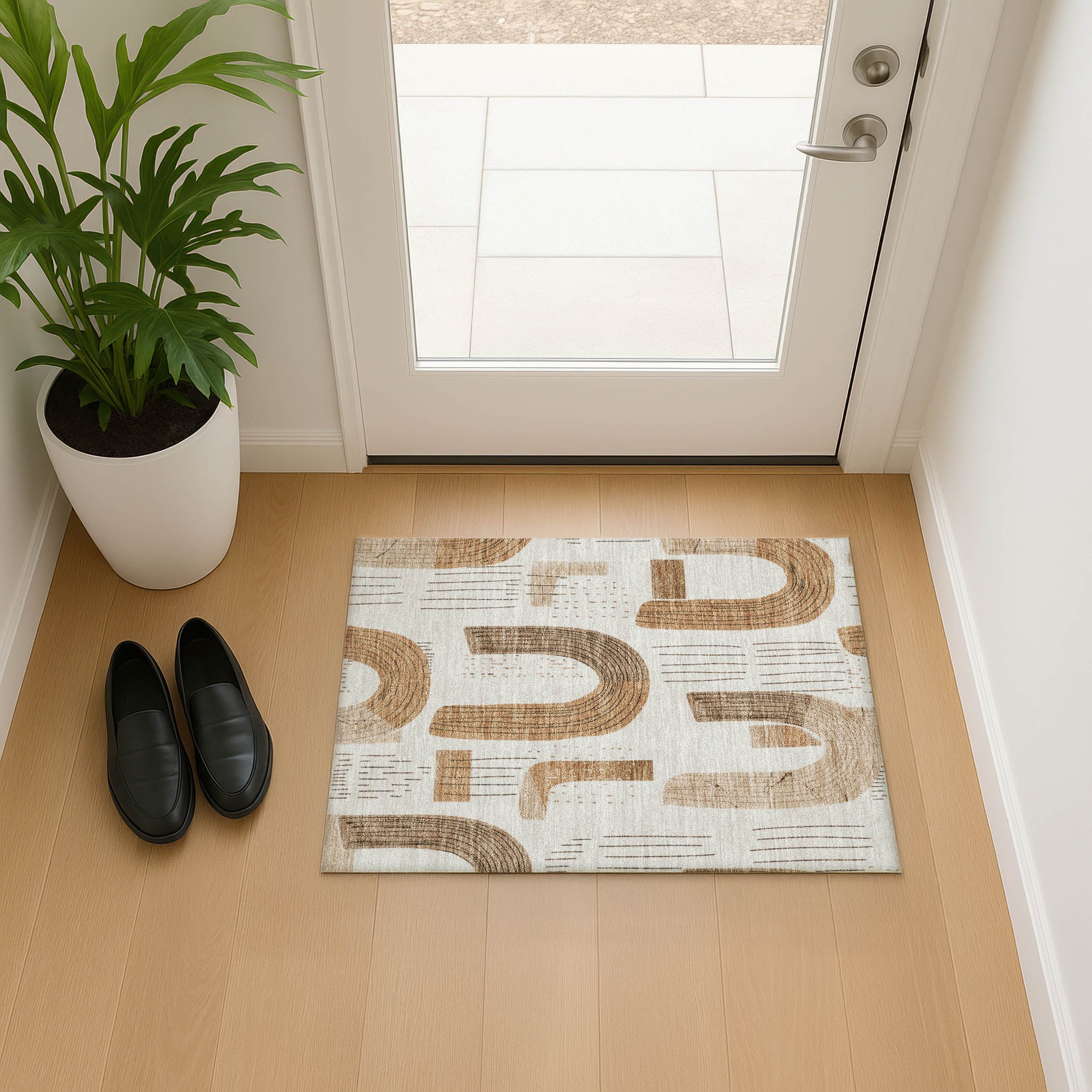 Sarajevo Machine Washable Transitional Ivory Rug 1'8" x 2'6" #shape_Rectangle