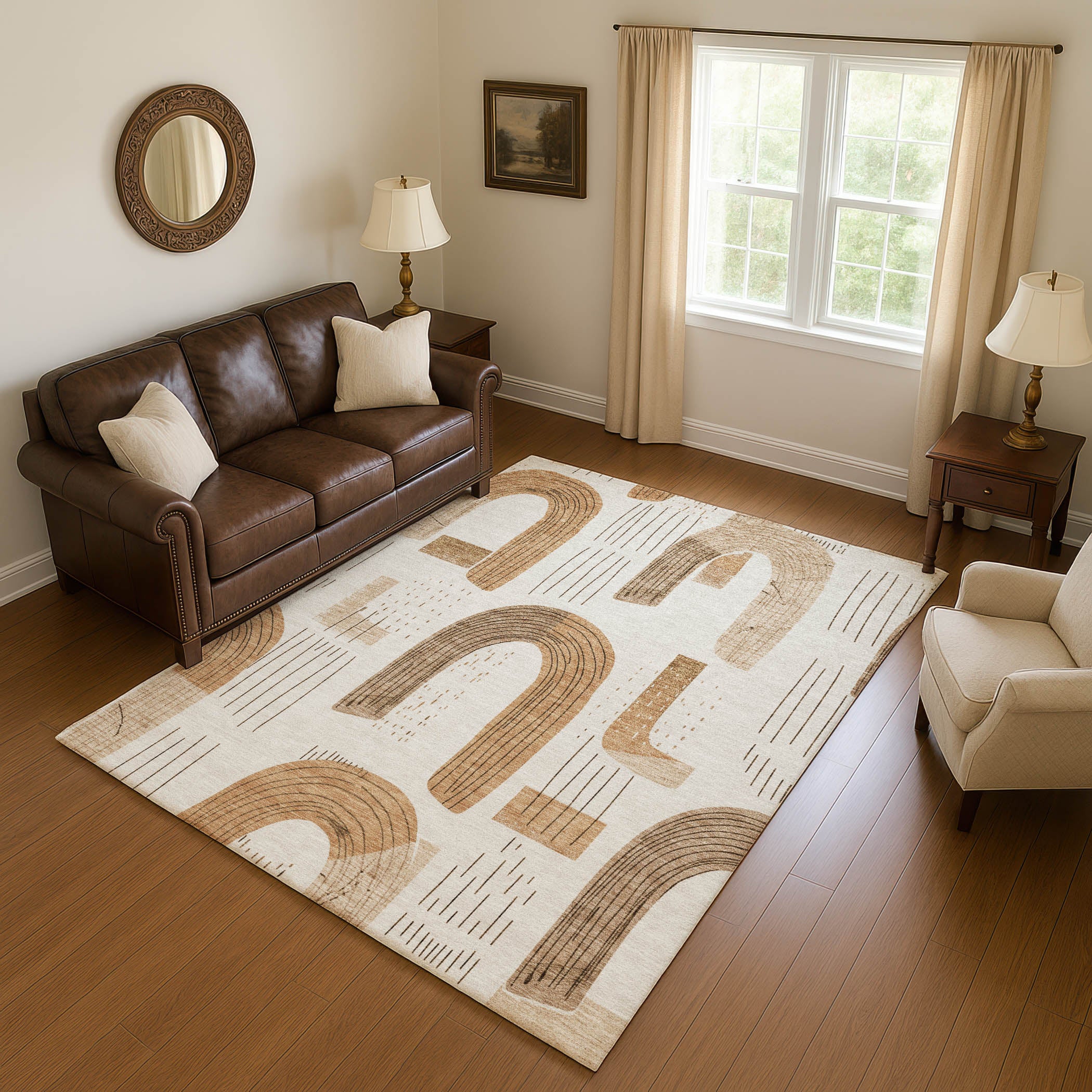 Sarajevo Machine Washable Transitional Ivory Rug 2'6" x 3'10" #shape_Rectangle