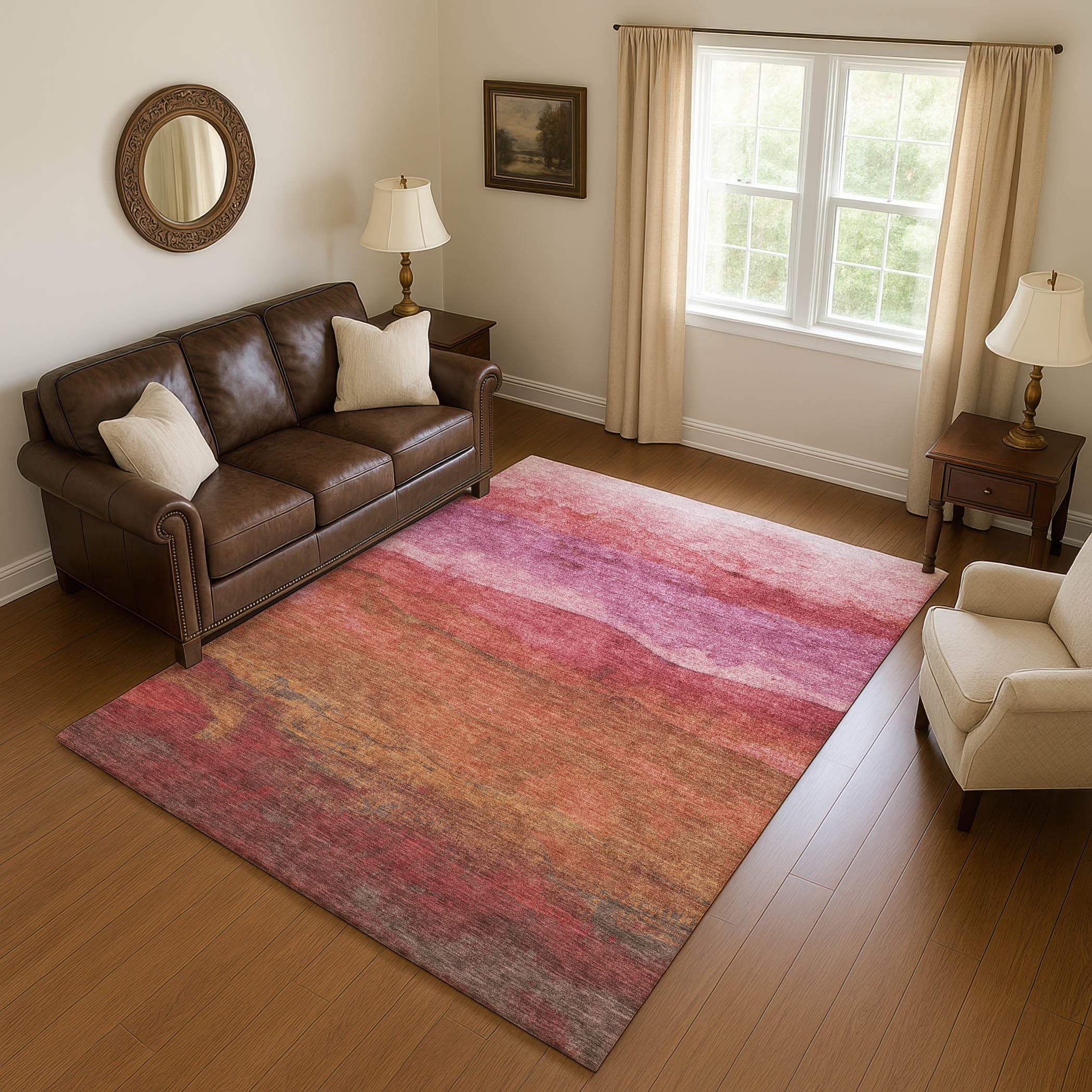 Jaipur Machine Washable Transitional Blush Pink Rug 2'6" x 3'10" #shape_Rectangle