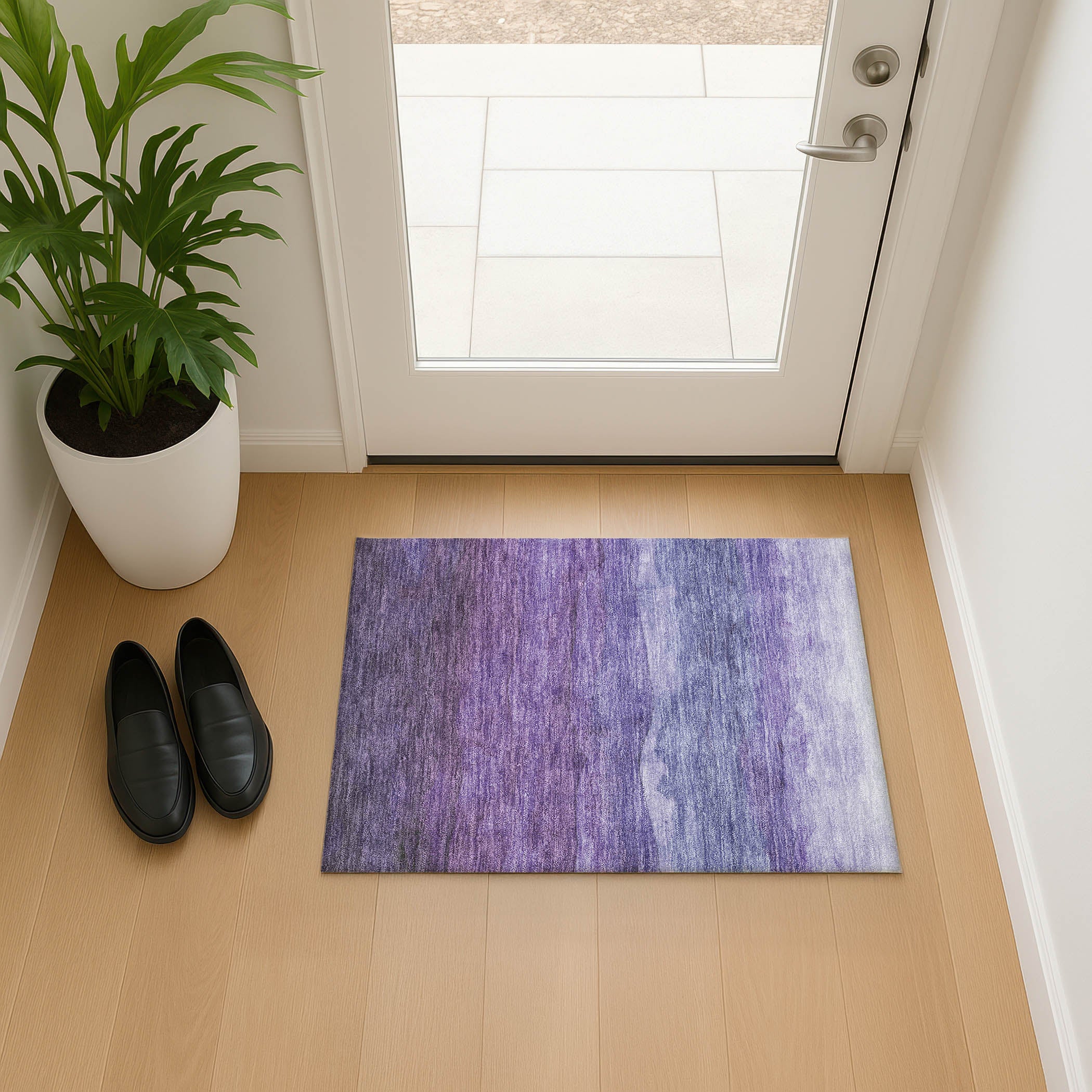 Jaipur Machine Washable Transitional Purple Rug 1'8" x 2'6" #shape_Rectangle