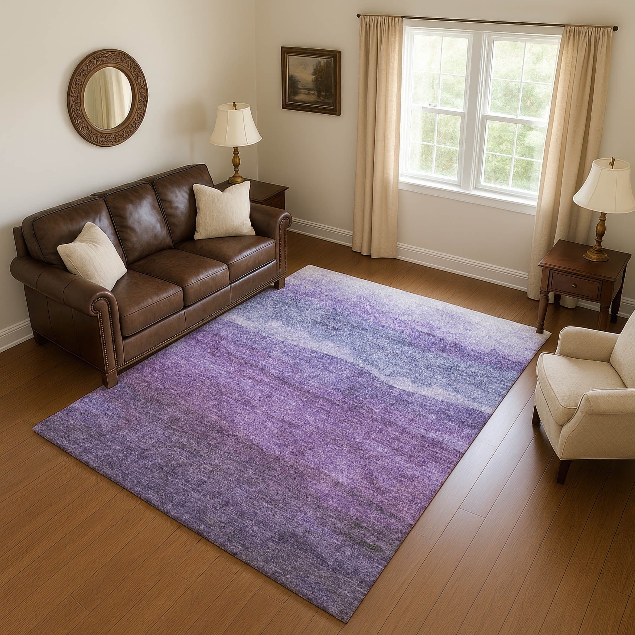 Jaipur Machine Washable Transitional Purple Rug 2'6" x 3'10" #shape_Rectangle