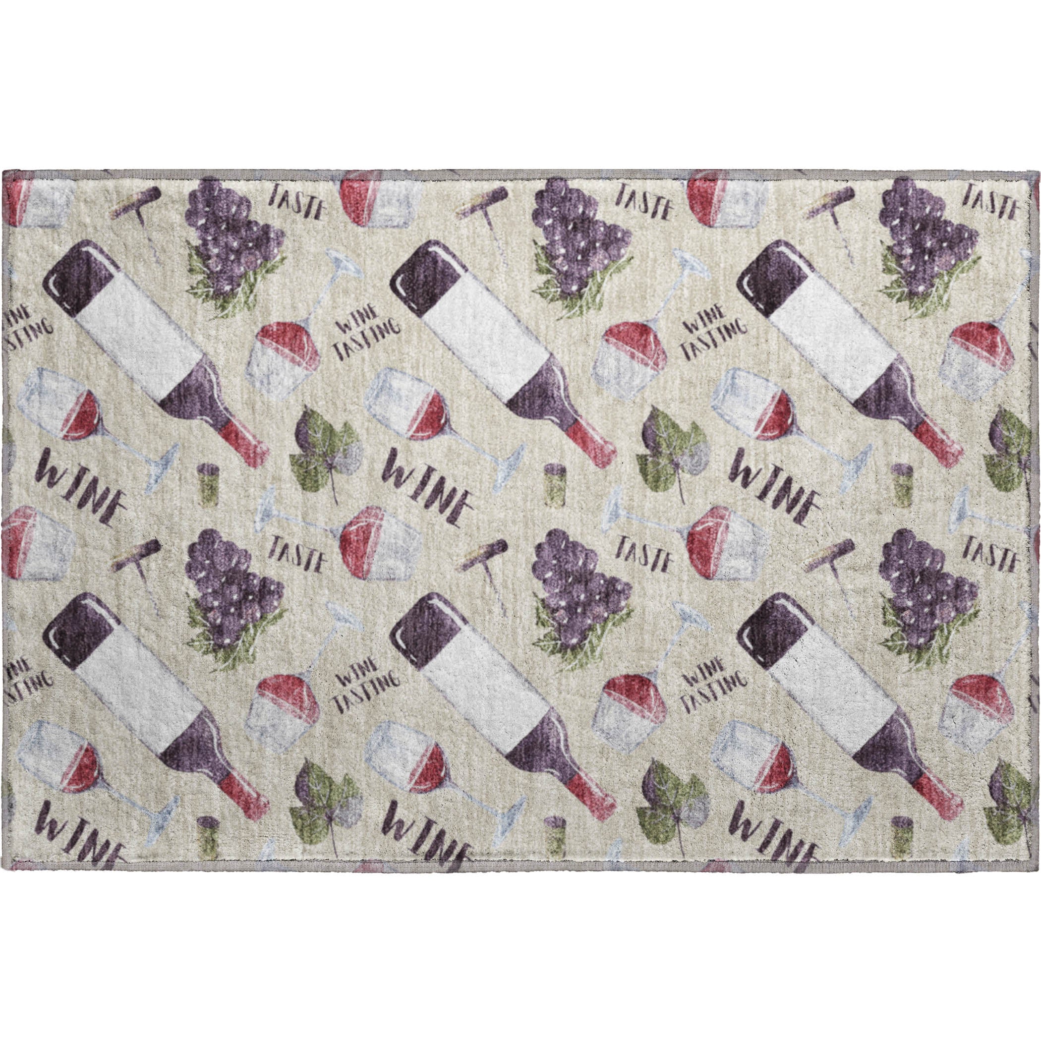 Bergen Machine Washable Kitchen Ivory Rug 1'8" x 2'6" #shape_Rectangle