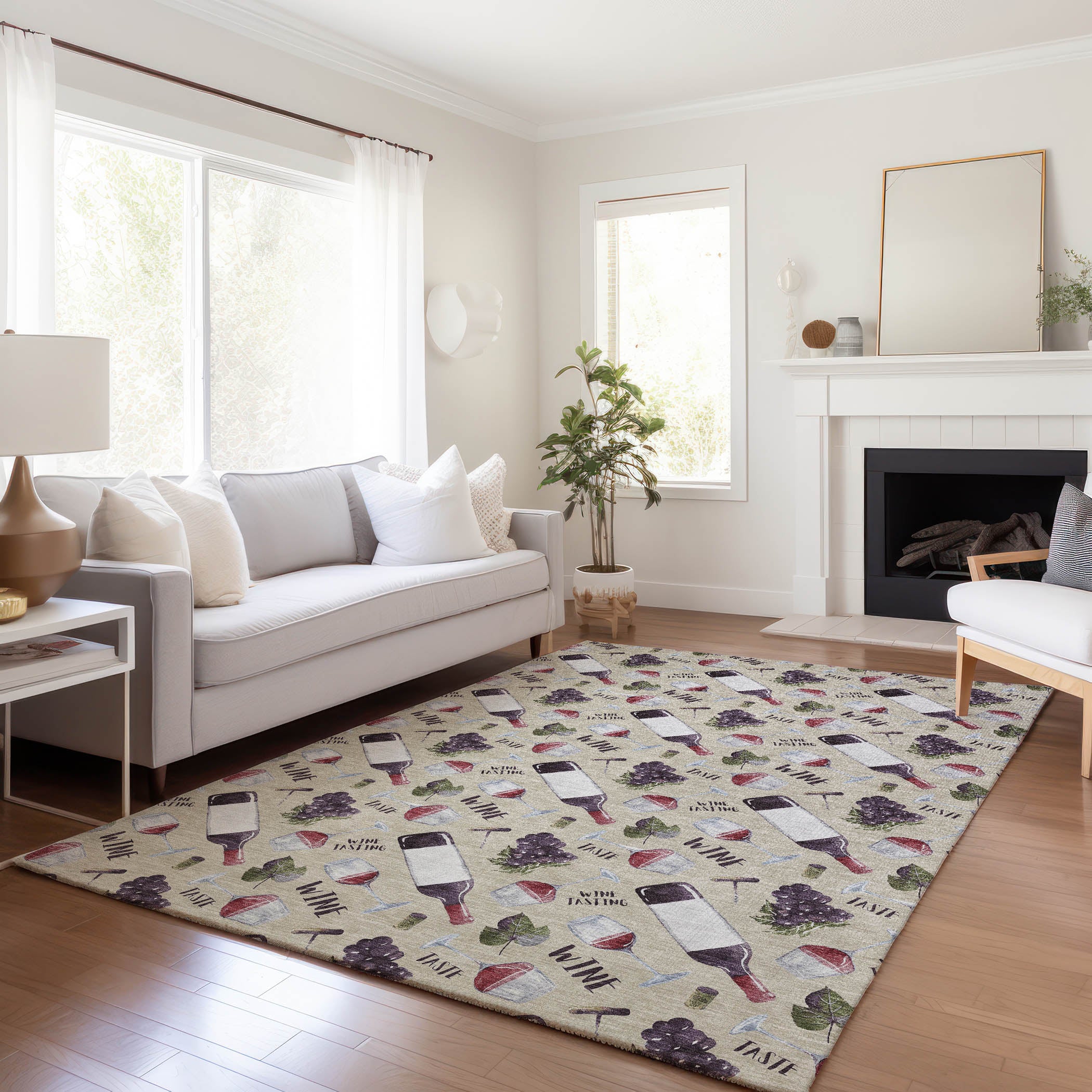 Bergen Machine Washable Kitchen Ivory Rug 2'6" x 3'10" #shape_Rectangle
