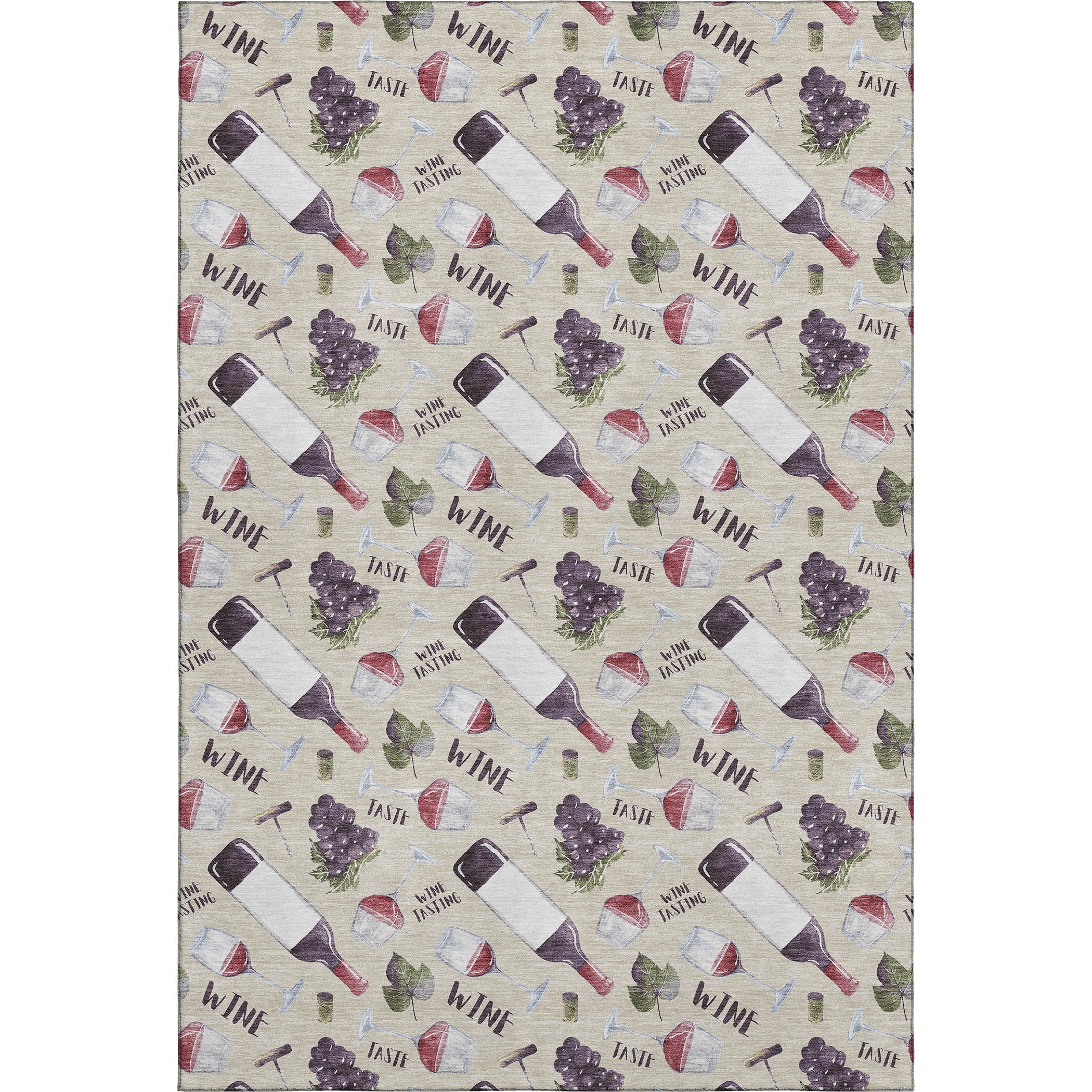 Bergen Machine Washable Kitchen Ivory Rug 2'6" x 3'10" #shape_Rectangle