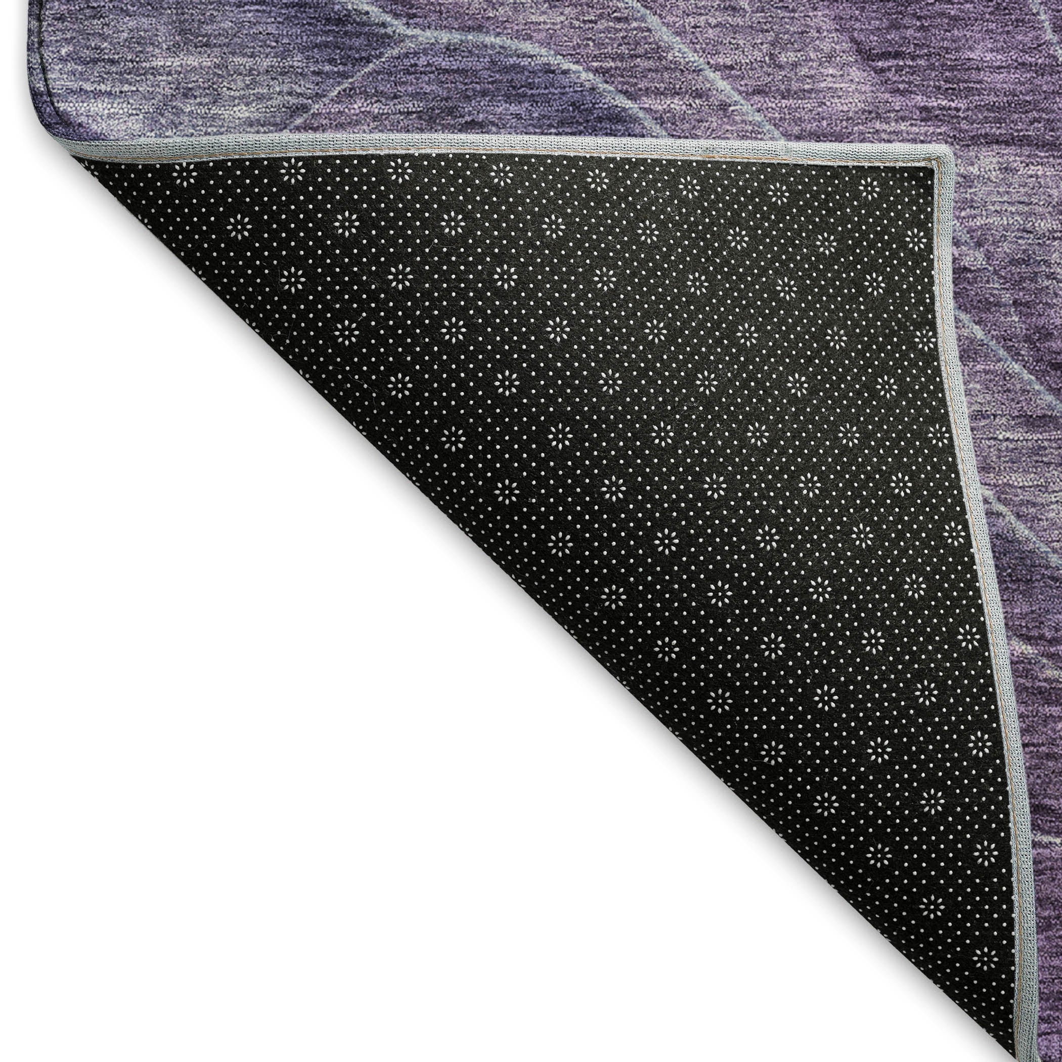 Hoi An Machine Washable Transitional Purple Rug 1'8" x 2'6" #shape_Rectangle
