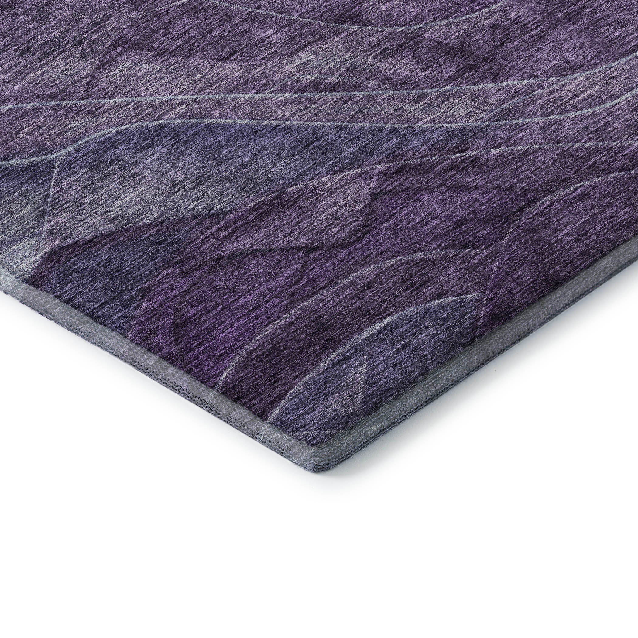 Hoi An Machine Washable Transitional Purple Rug 1'8" x 2'6" #shape_Rectangle
