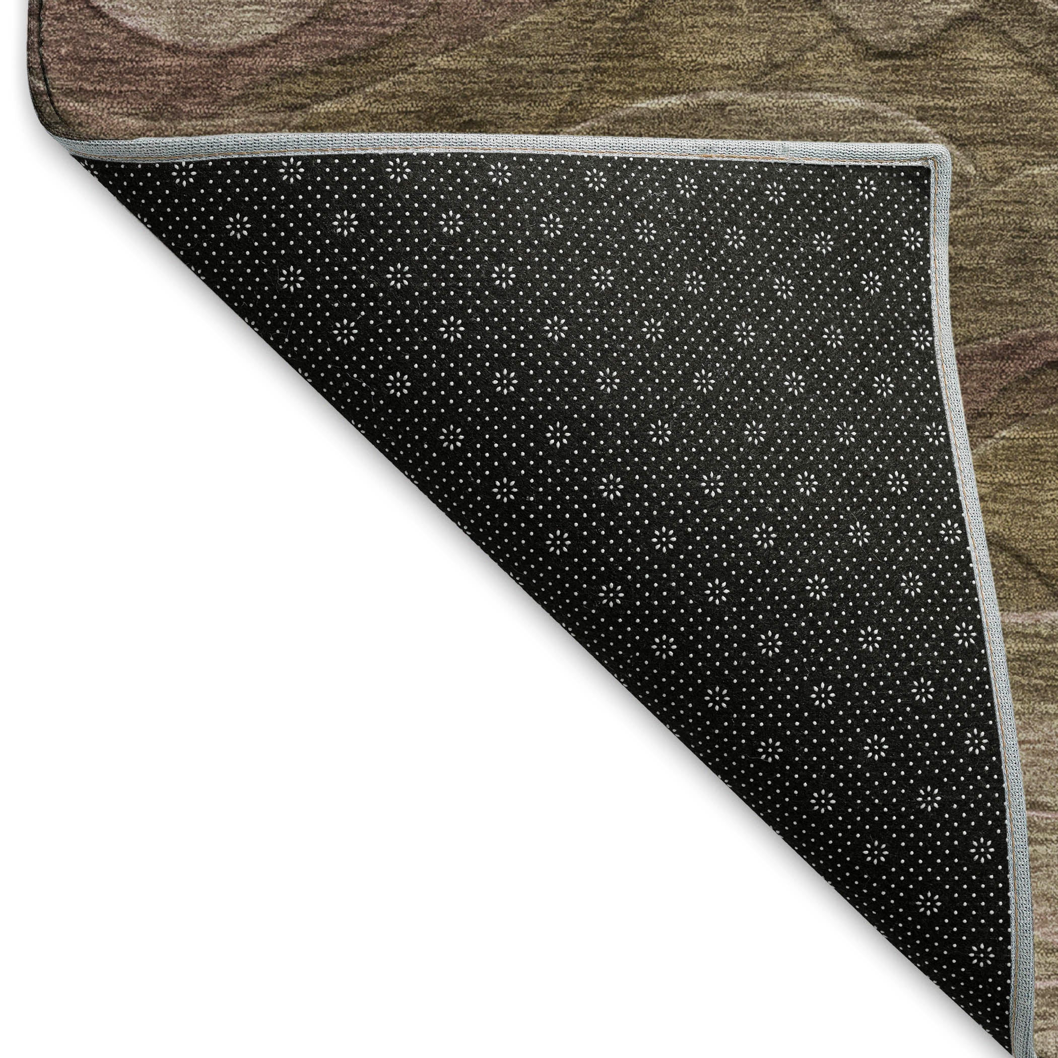 Hoi An Machine Washable Transitional Taupe Brown Rug 1'8" x 2'6" #shape_Rectangle
