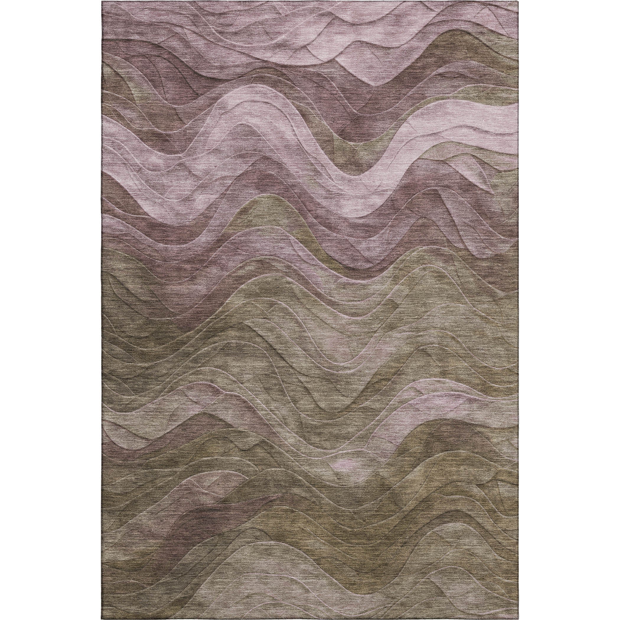 Hoi An Machine Washable Transitional Taupe Brown Rug 2'6" x 3'10" #shape_Rectangle