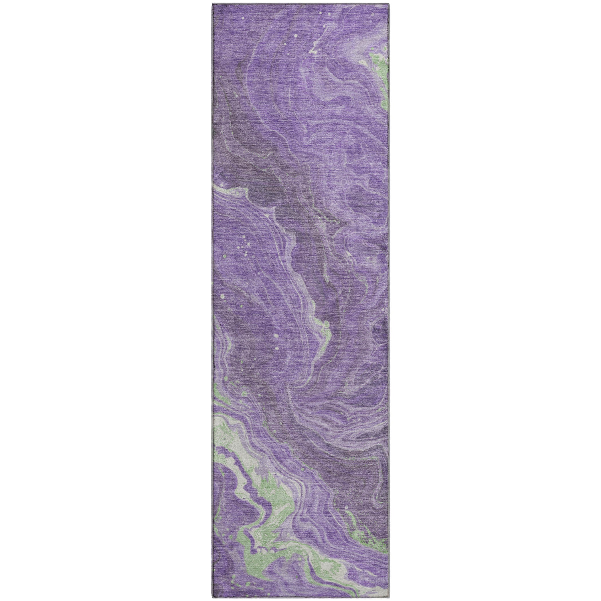 Lima Machine Washable Transitional Purple Rug 2'3" x 7'6" #shape_Runner