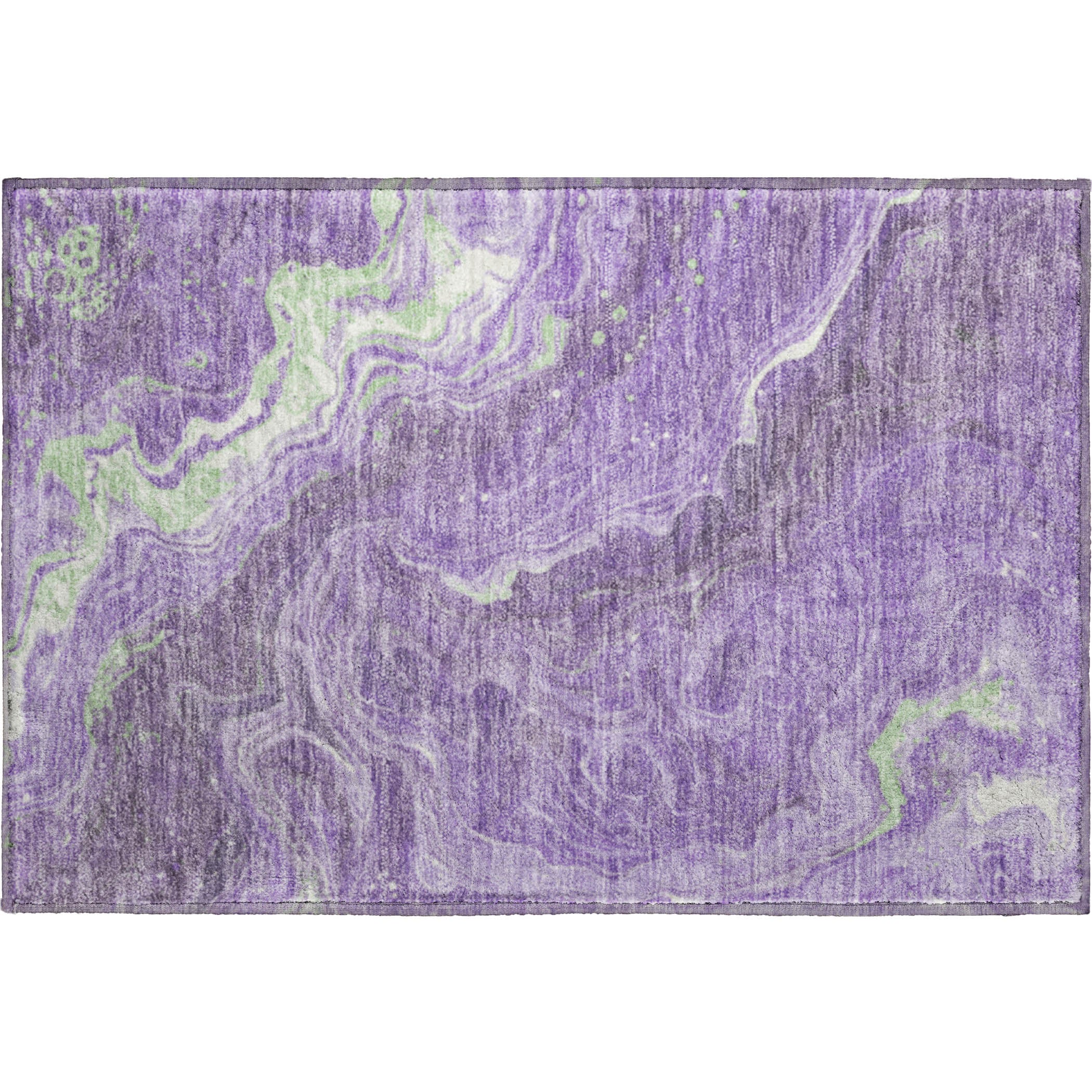 Lima Machine Washable Transitional Purple Rug 1'8" x 2'6" #shape_Rectangle