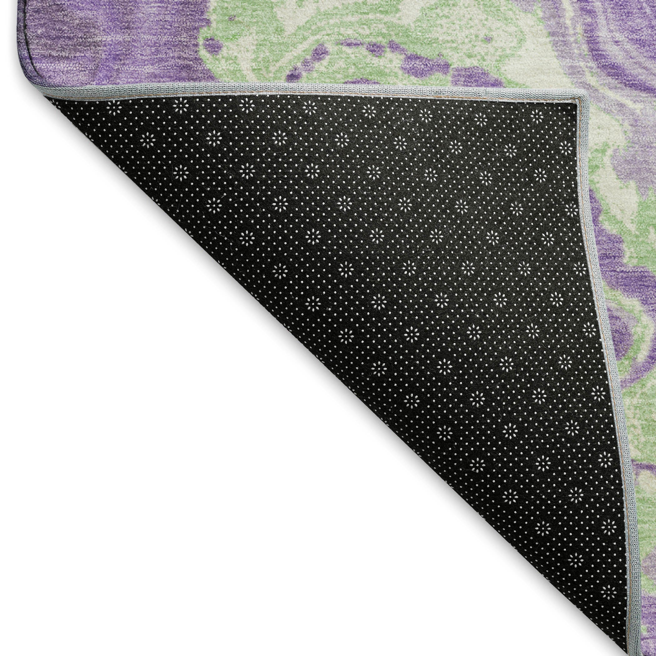 Lima Machine Washable Transitional Purple Rug 1'8" x 2'6" #shape_Rectangle
