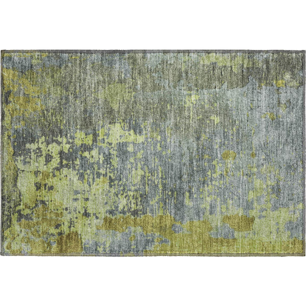 Chiang Mai Machine Washable Transitional Cactus Green Rug 1'8" x 2'6"