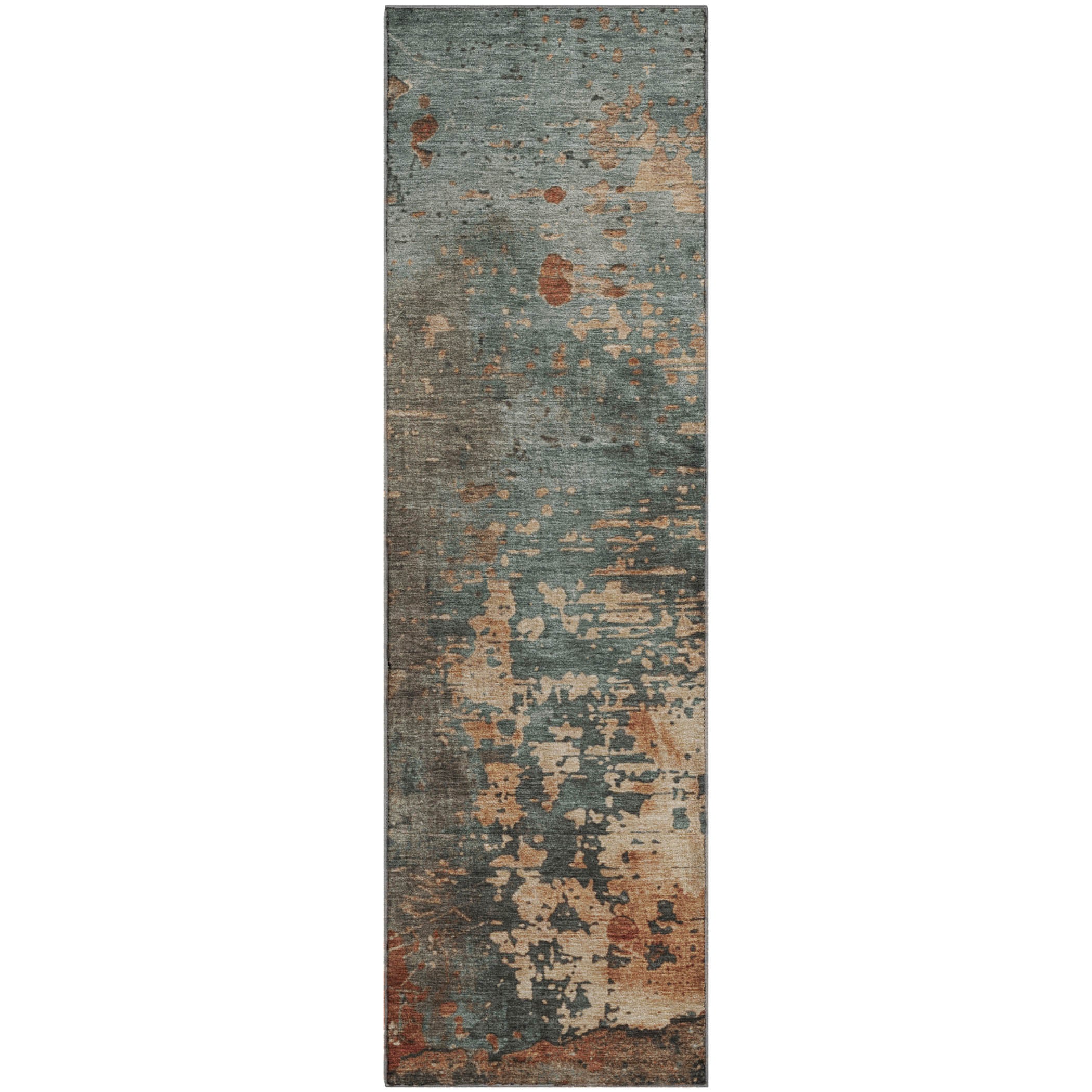 Chiang Mai Machine Washable Transitional Seafoam Blue Rug 2'3" x 7'6" #shape_Runner