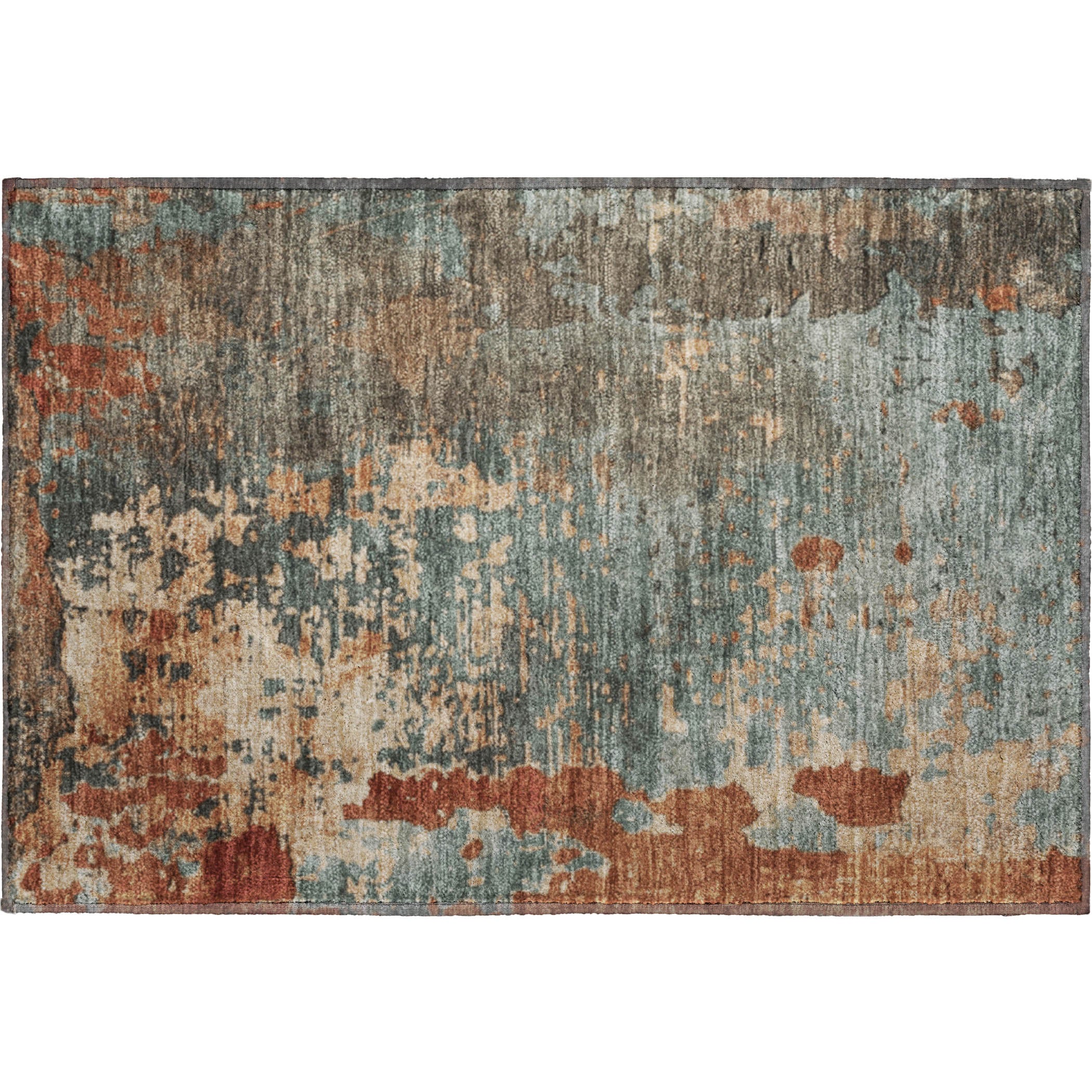 Chiang Mai Machine Washable Transitional Seafoam Blue Rug 1'8" x 2'6" #shape_Rectangle